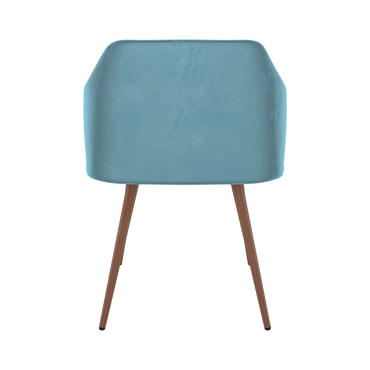 sedia daisy con braccioli in velluto blu