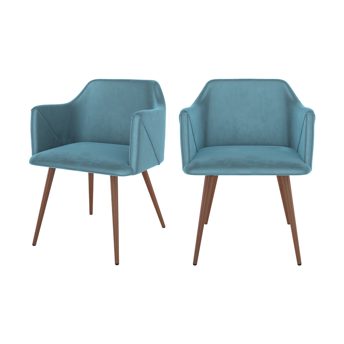 chaise daisy en velours beu