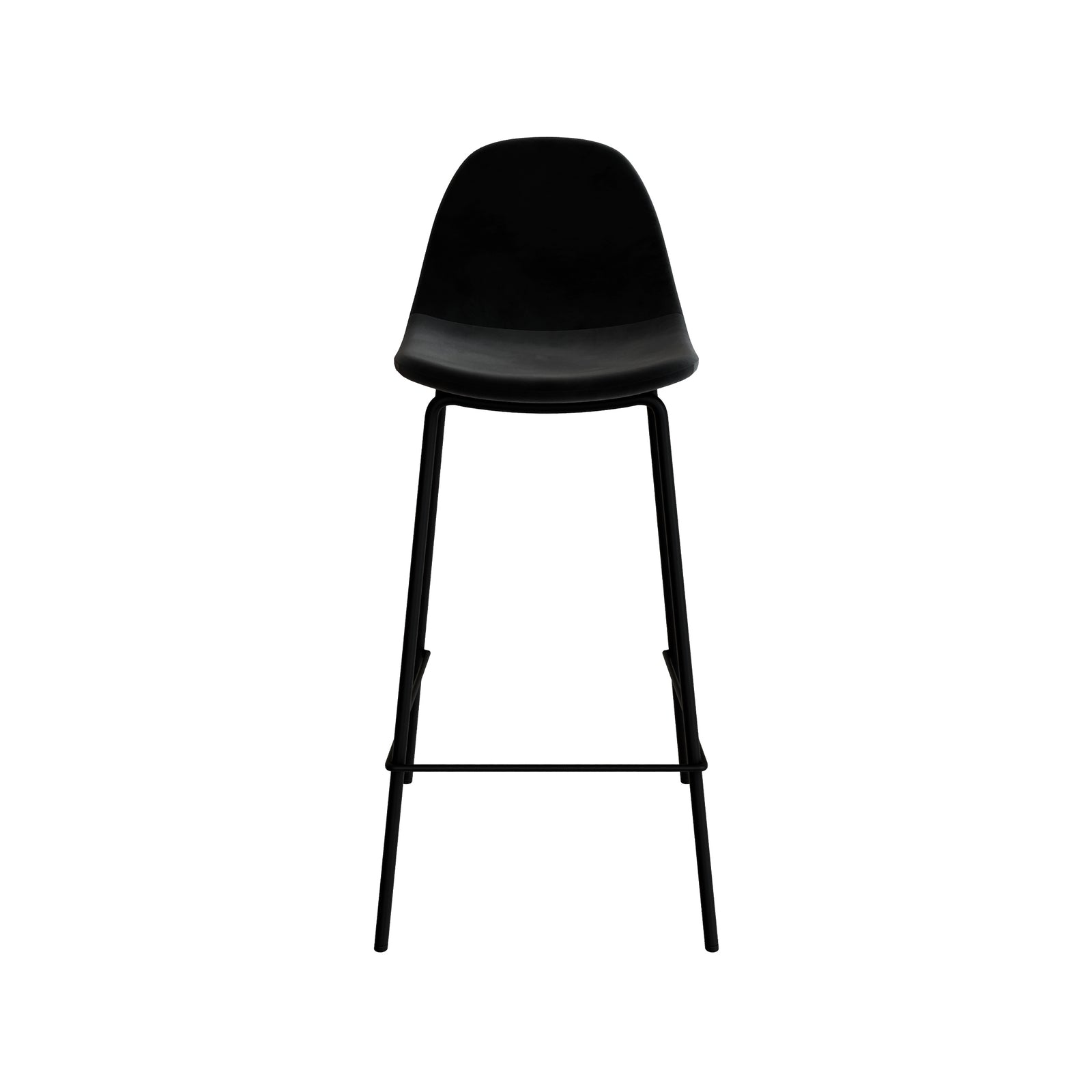 chaise de bar 65cm velours noir
