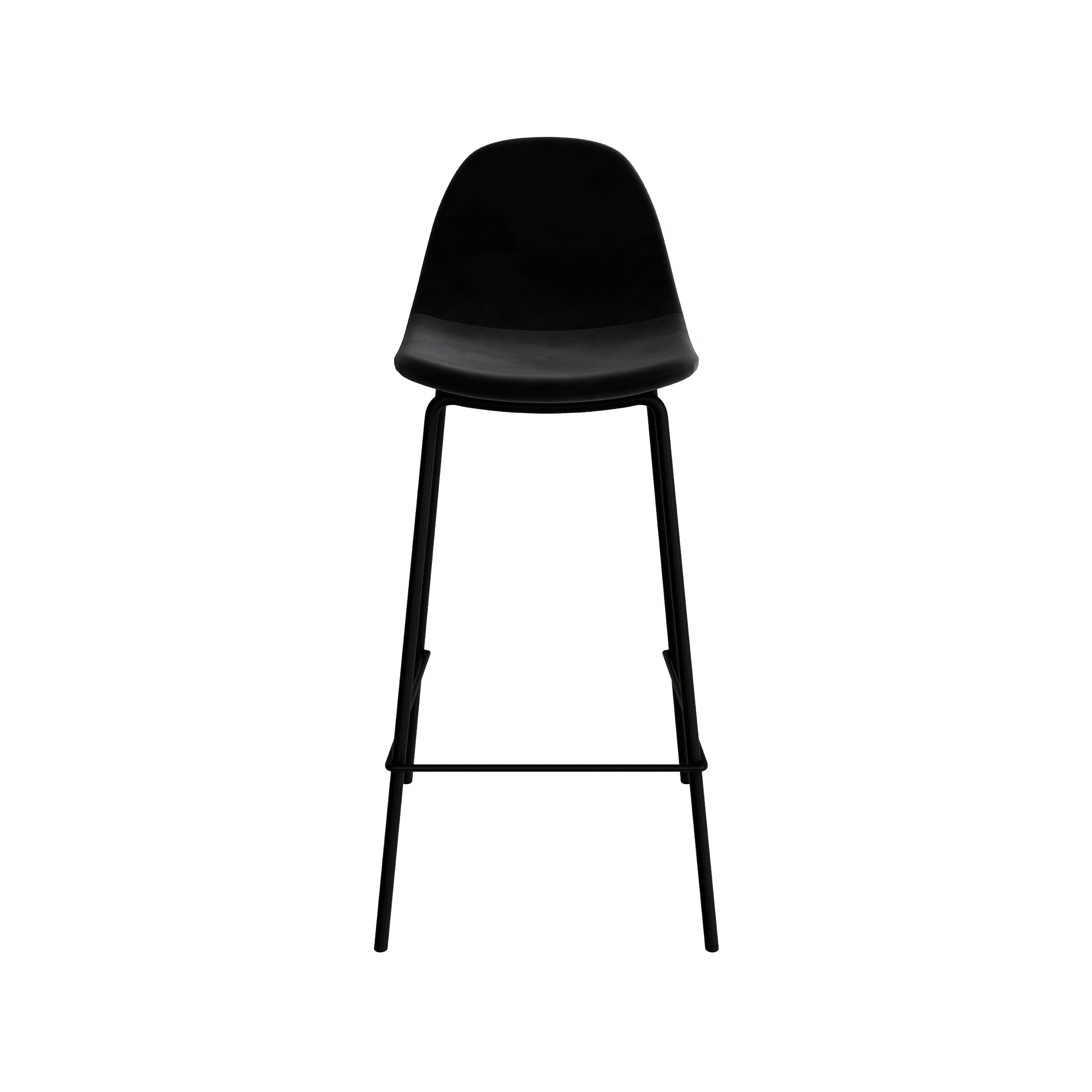 chaise de bar 65cm velours noir