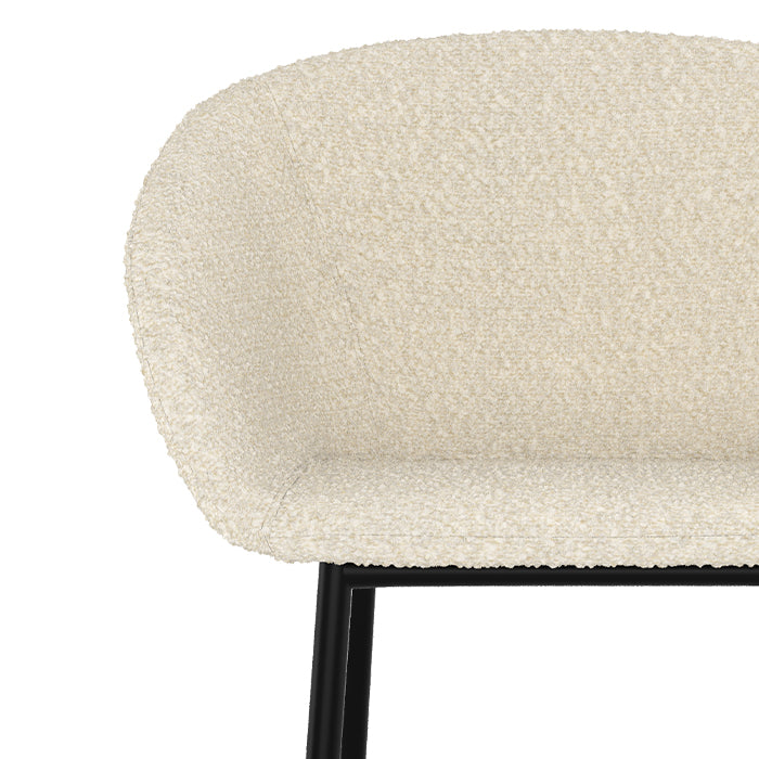 sgabello da bar 75 cm con piedi in metallo nero