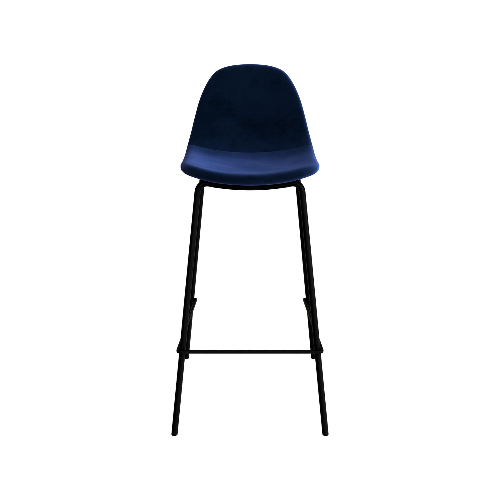 chaise de bar bleue henrik velours 65cm_1