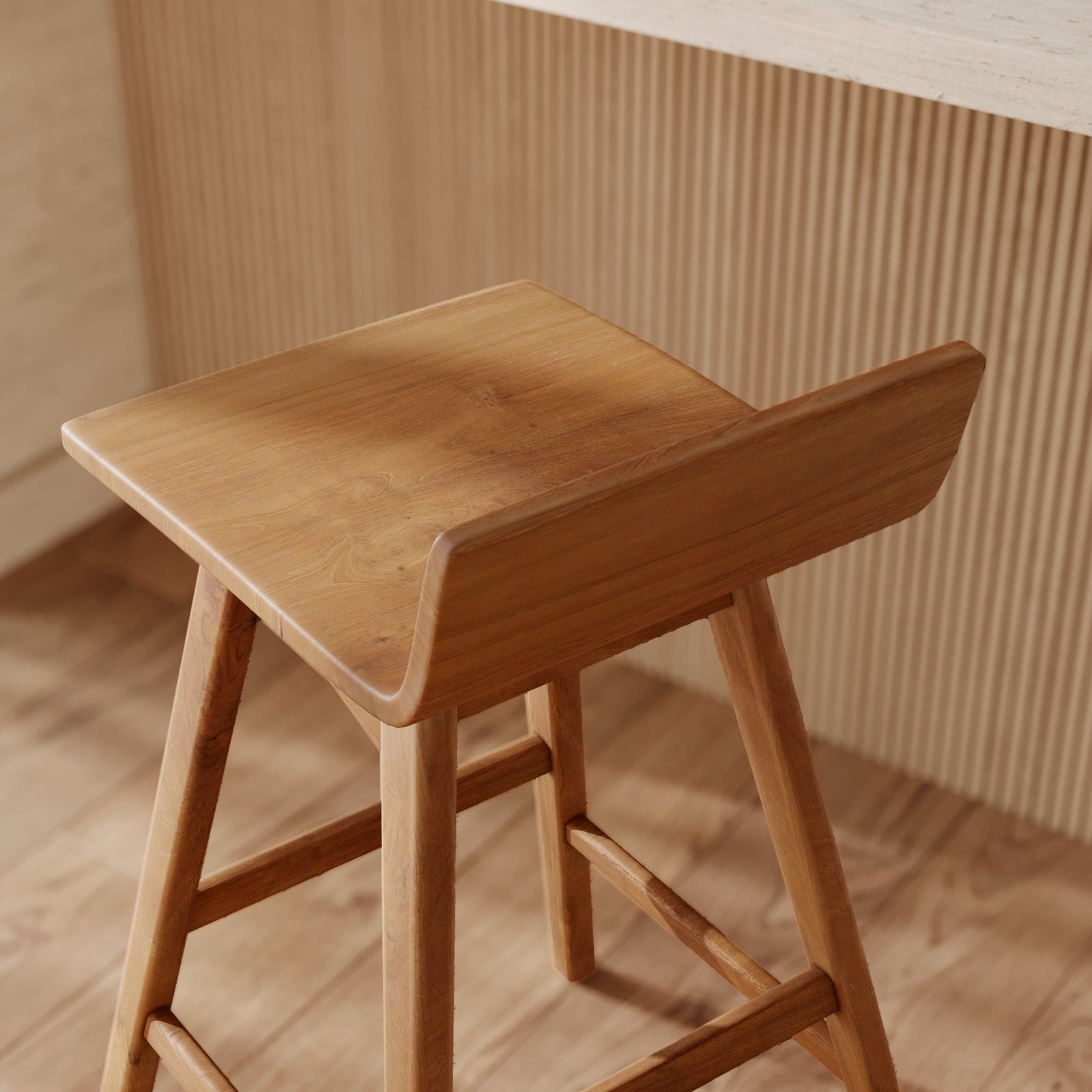 Chaise de bar bois greta 72.5 cm