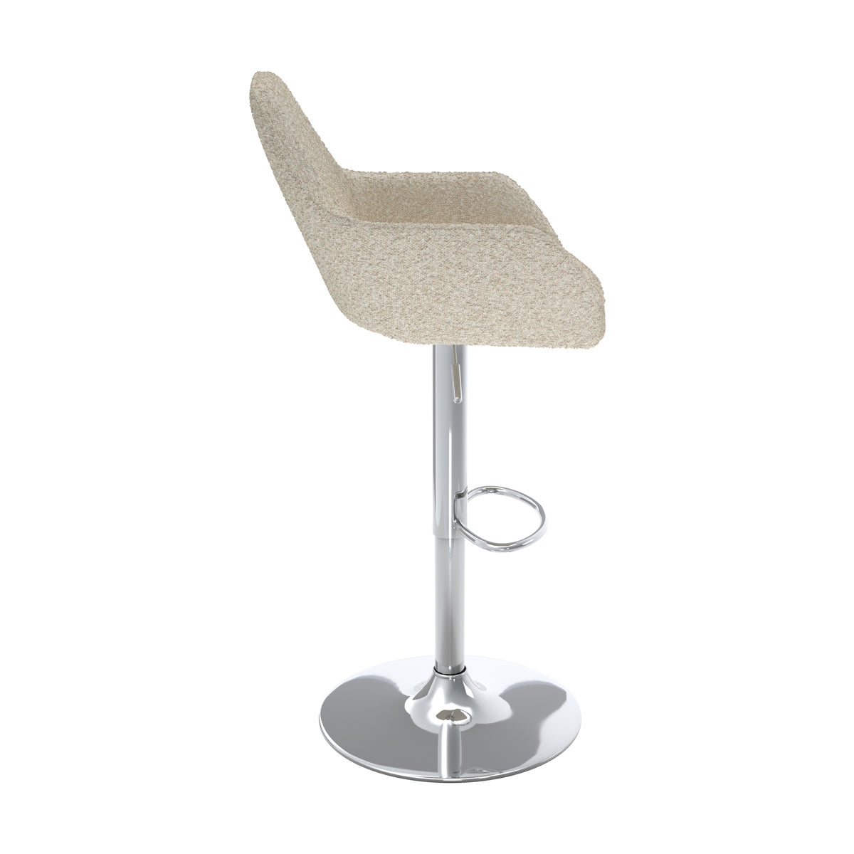 sedia da bar confortevole effetto bouclé regolabile adam