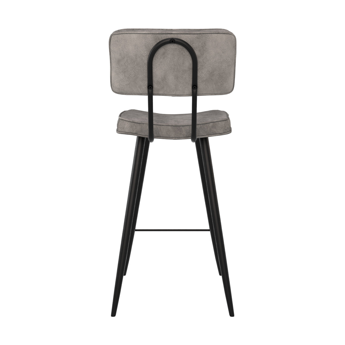 chaise de bar confortable grise pieds noir texas