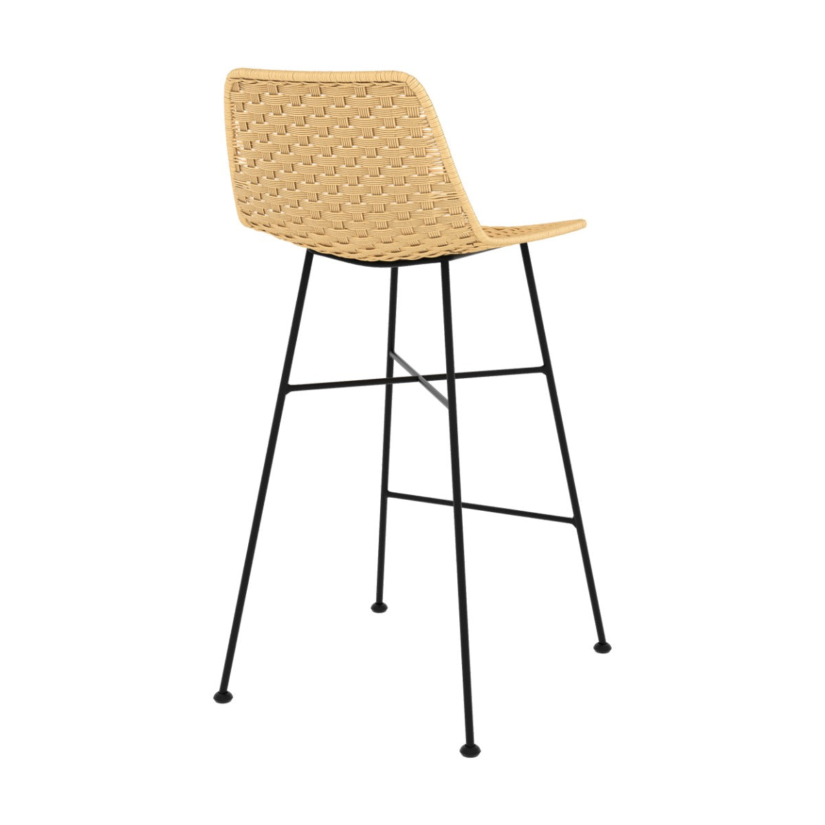 chaise de bar en rotin naturel lot de 2 maluku