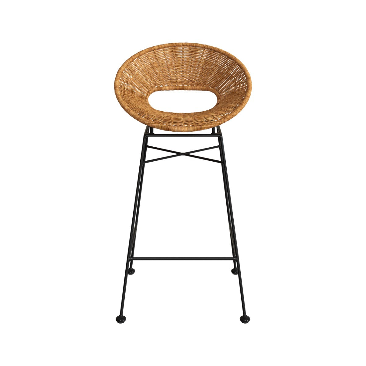 chaise de bar en rotin tresse 65 cm lot de 2 rava