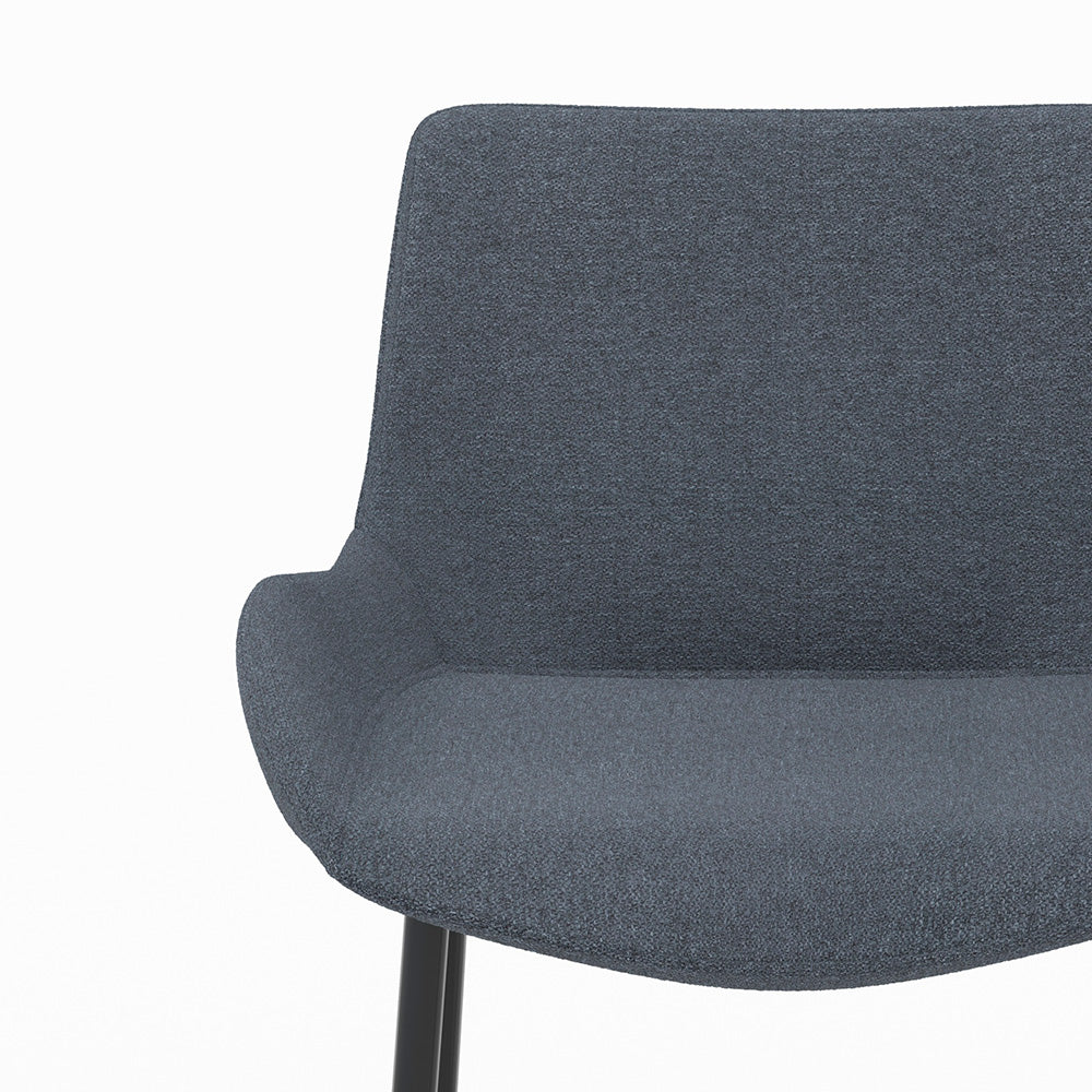 sedia da bar in tessuto grigio 65 cm set di 2