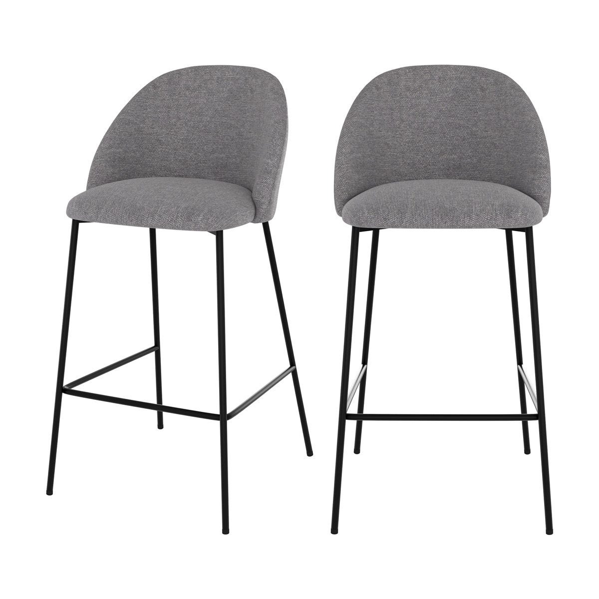 chaise de bar en tissu gris clair chine karl