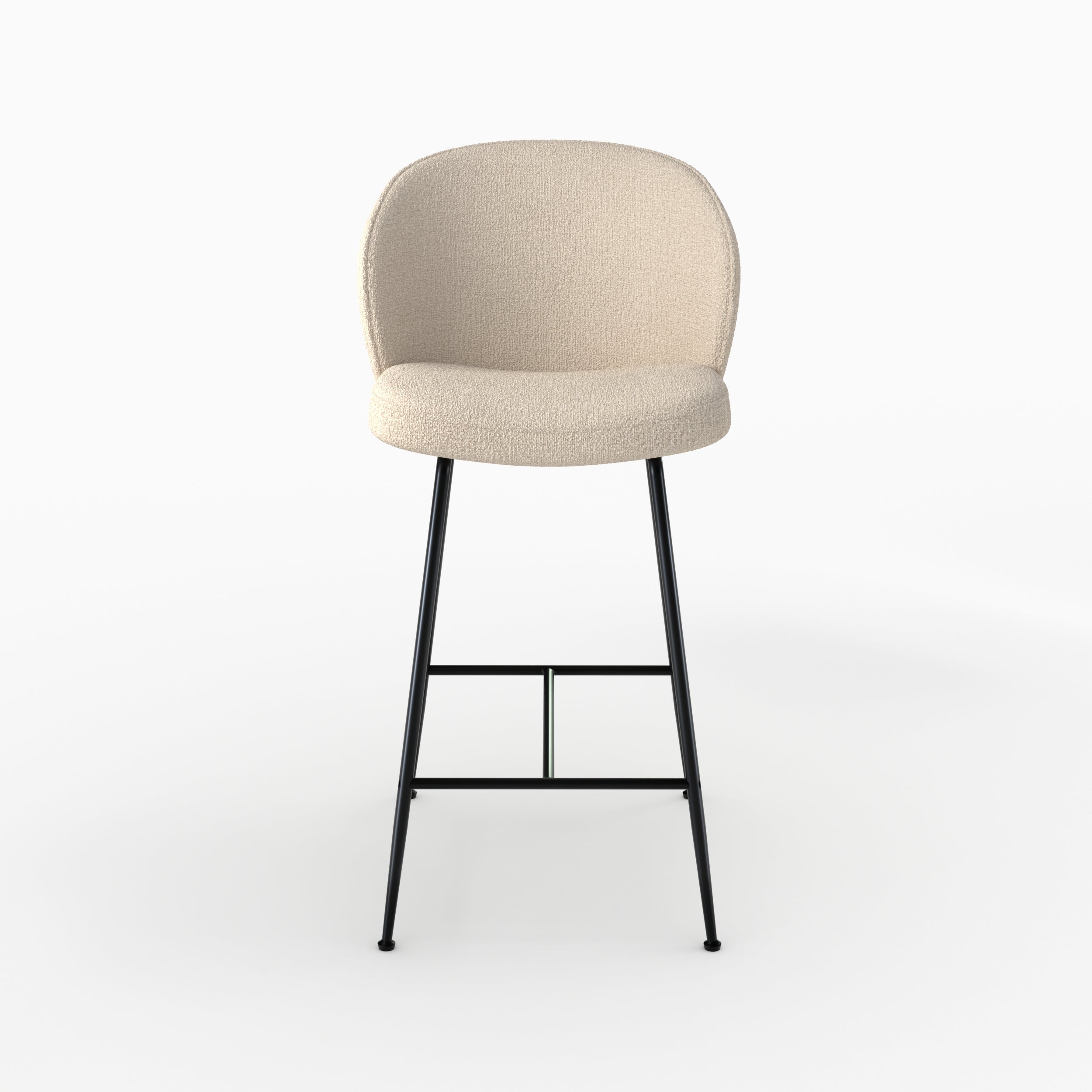 chaise de bar groom tissu boucle beige 66 cm