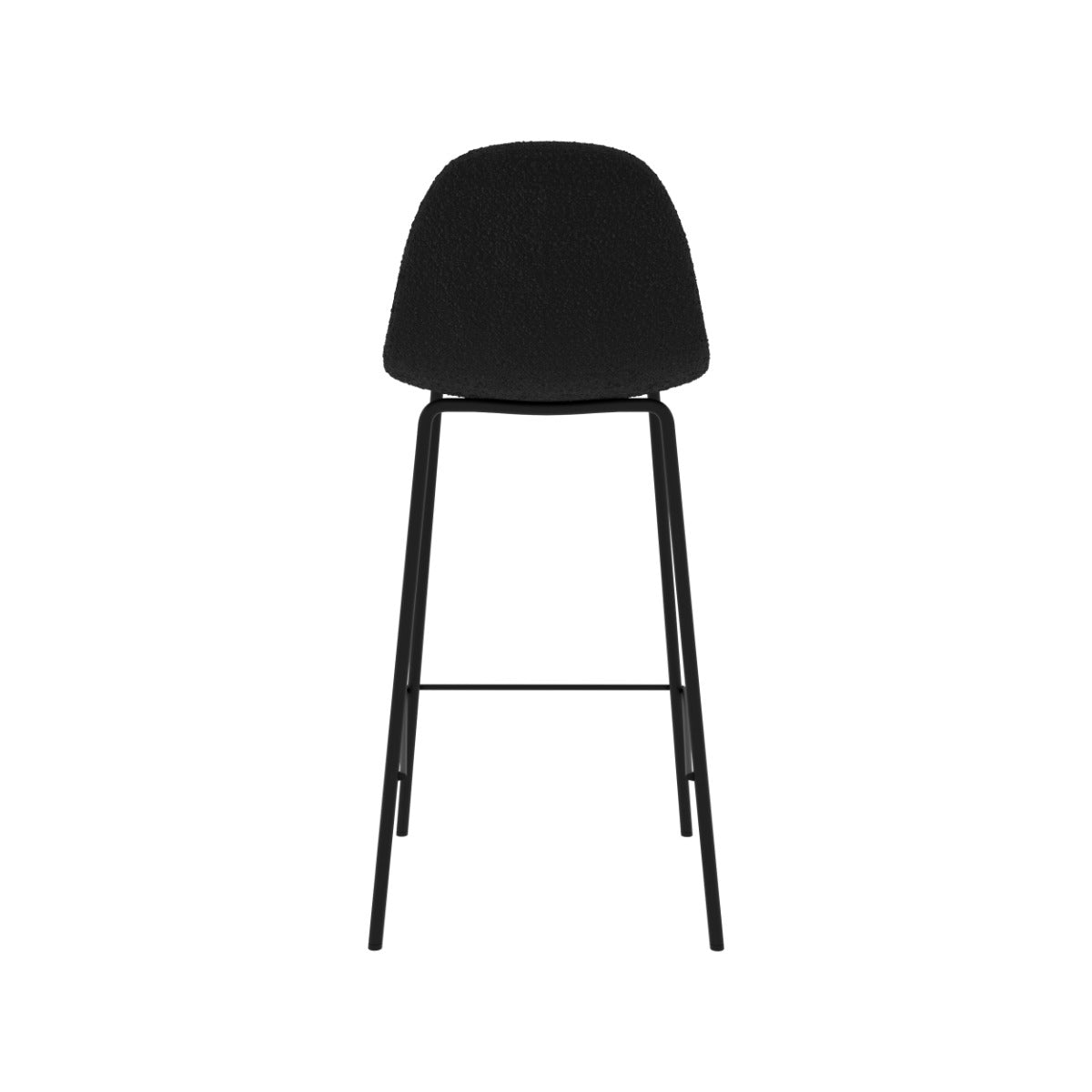 chaise de bar henrik en tissu noir 65 cm lot de 2