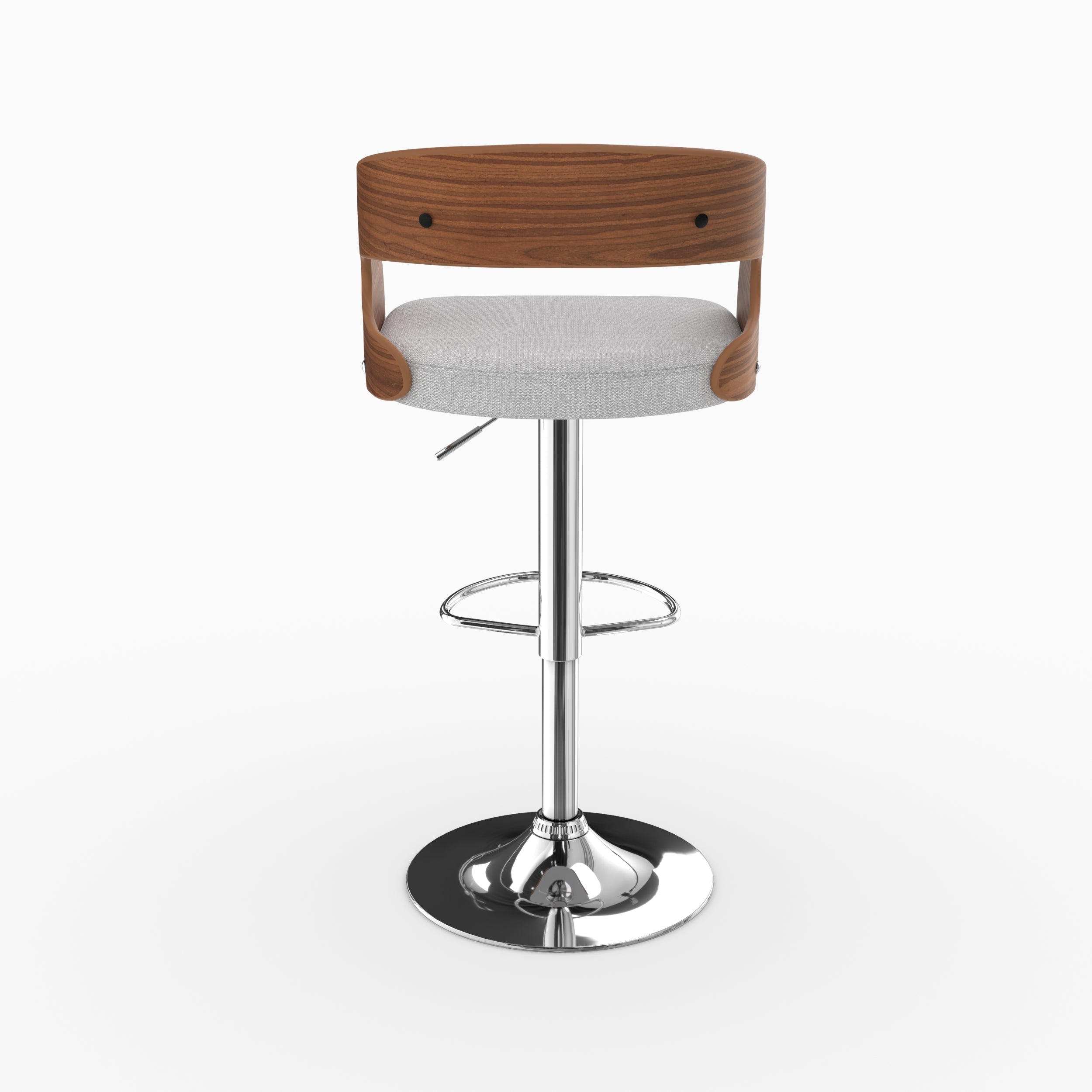 Chaise de bar gris clair Louis 62/84 cm