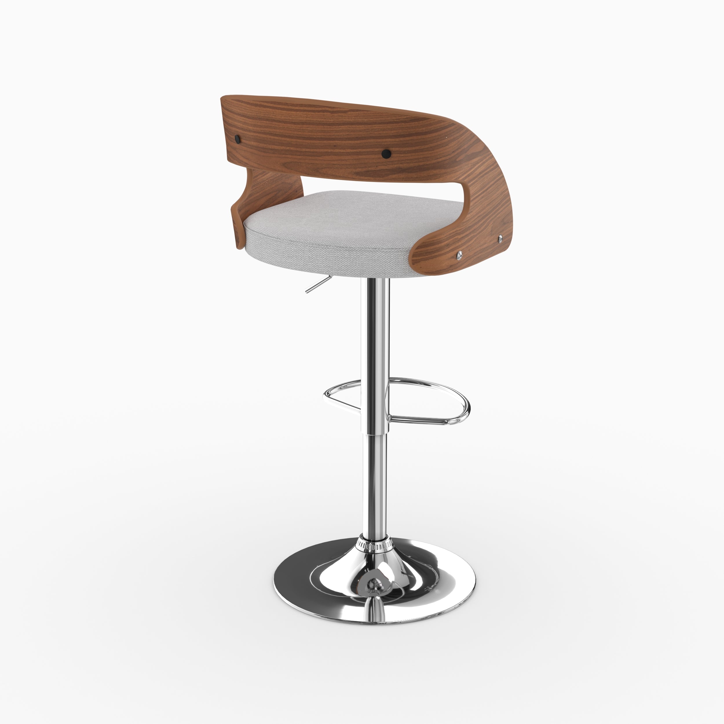 Chaise de bar gris clair Louis 62/84 cm