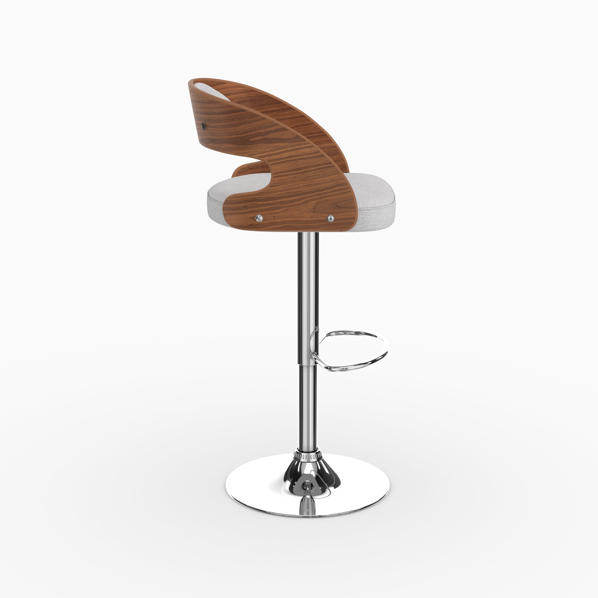 Chaise de bar gris clair Louis 62/84 cm