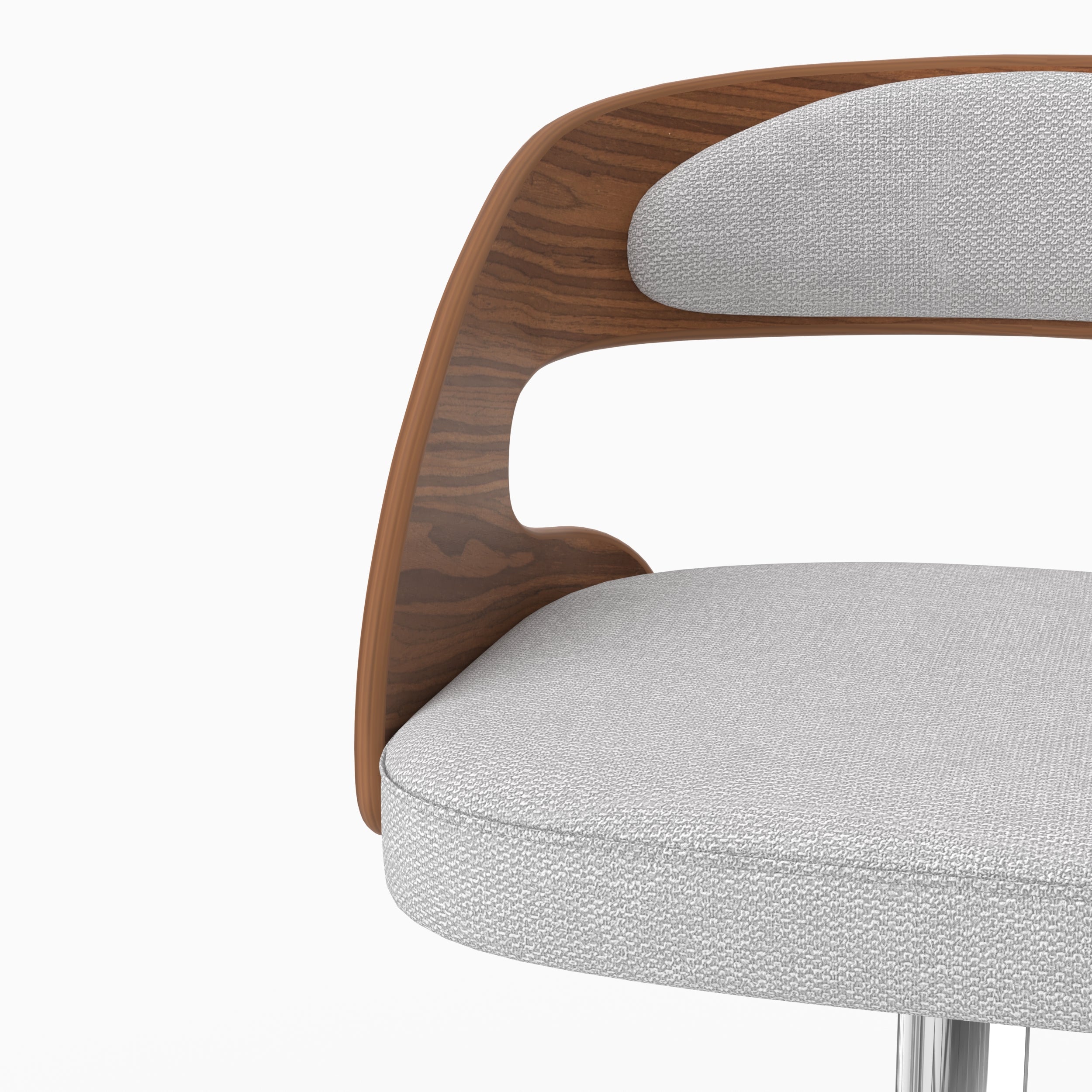 Chaise de bar gris clair Louis 62/84 cm