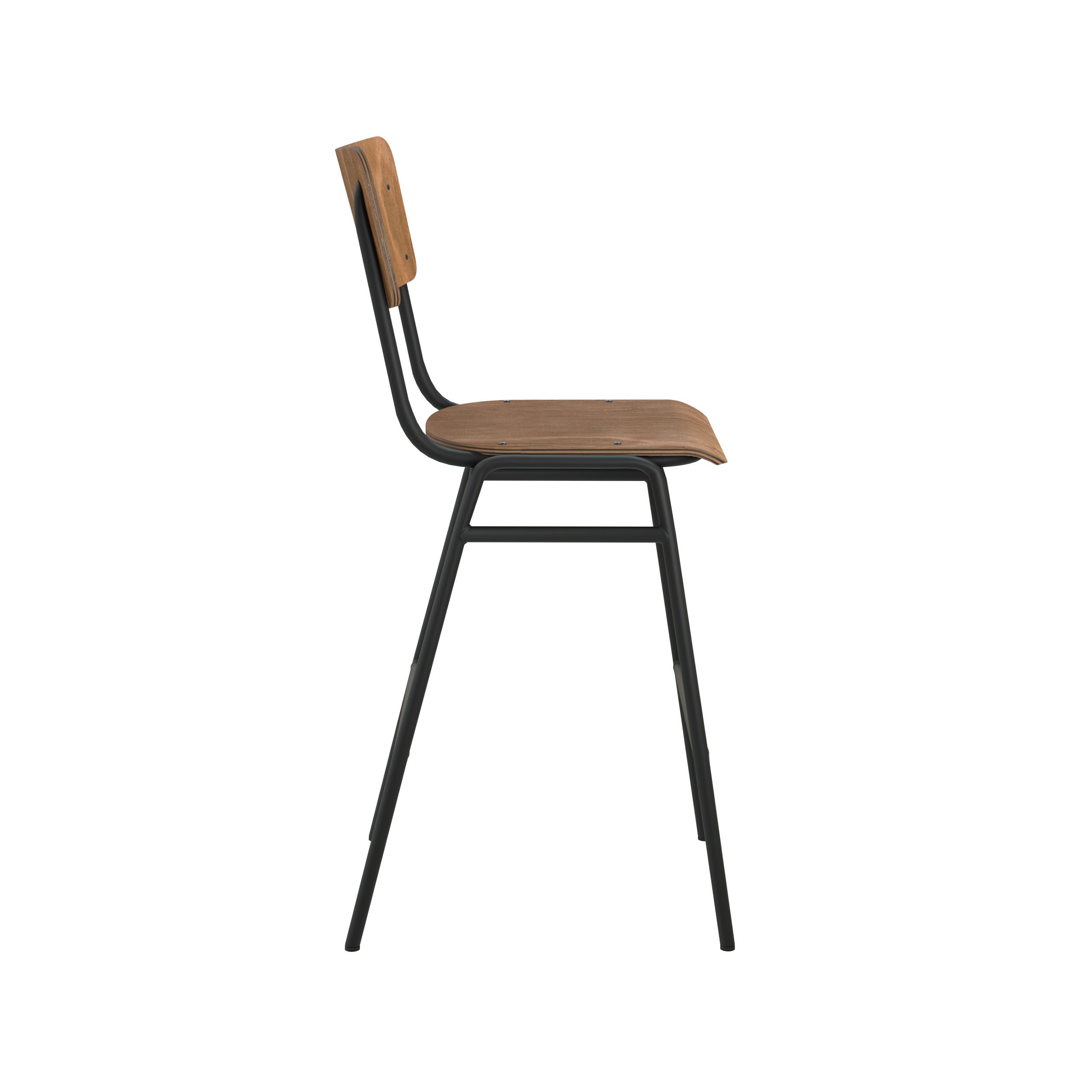 Chaise de bar mi-hauteur Clem en bois foncé 66 cm (lot de 2)