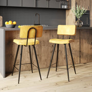 sedia da bar a mezza altezza gialla 65 cm texas