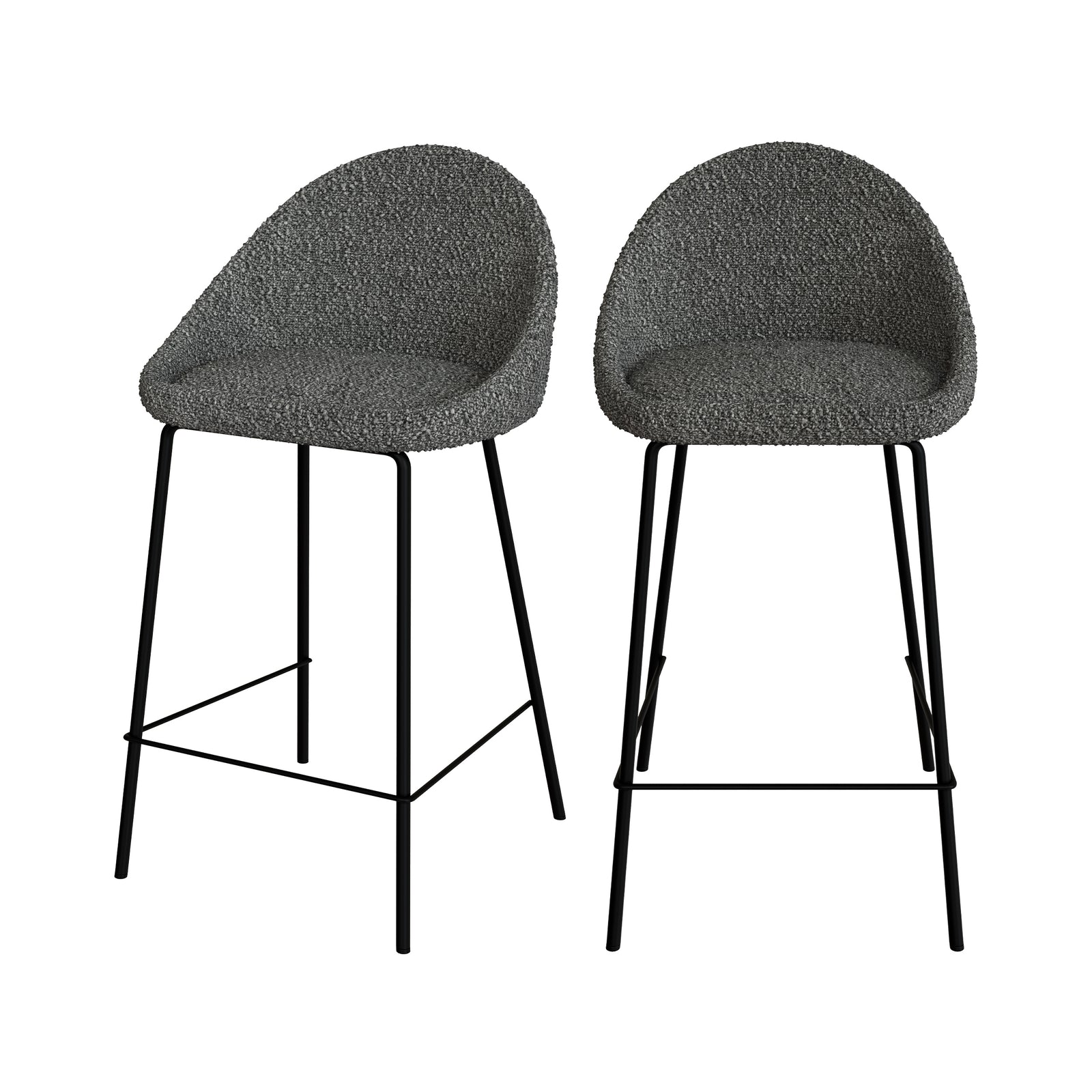 chaise de bar 65cm misty tissu gris
                            