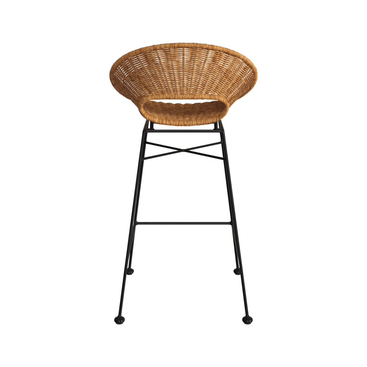 chaise de bar rava en rotin tresse