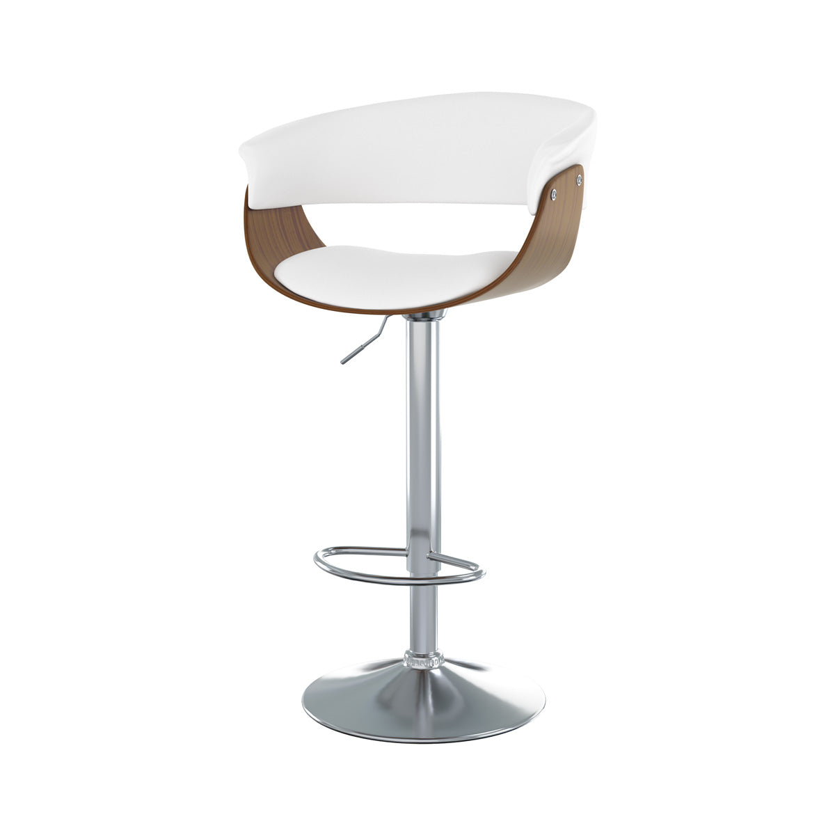 chaise de bar reglable et qui pivote blanche basile