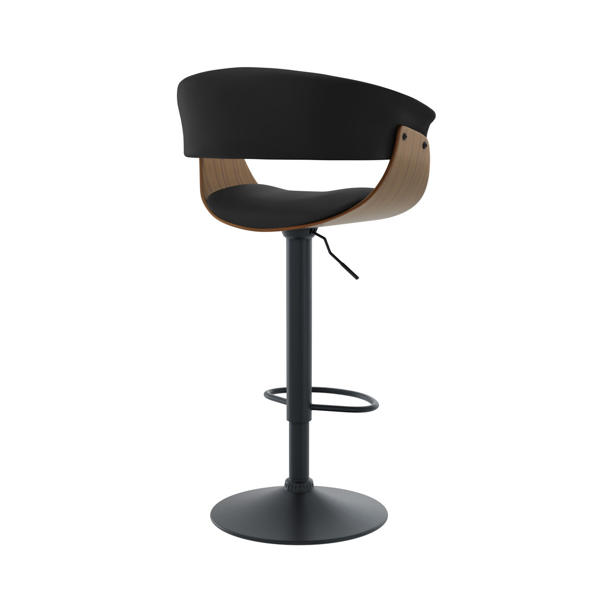 chaise de bar reglable noire basile