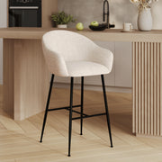 Chaise de bar Socky beige blanche