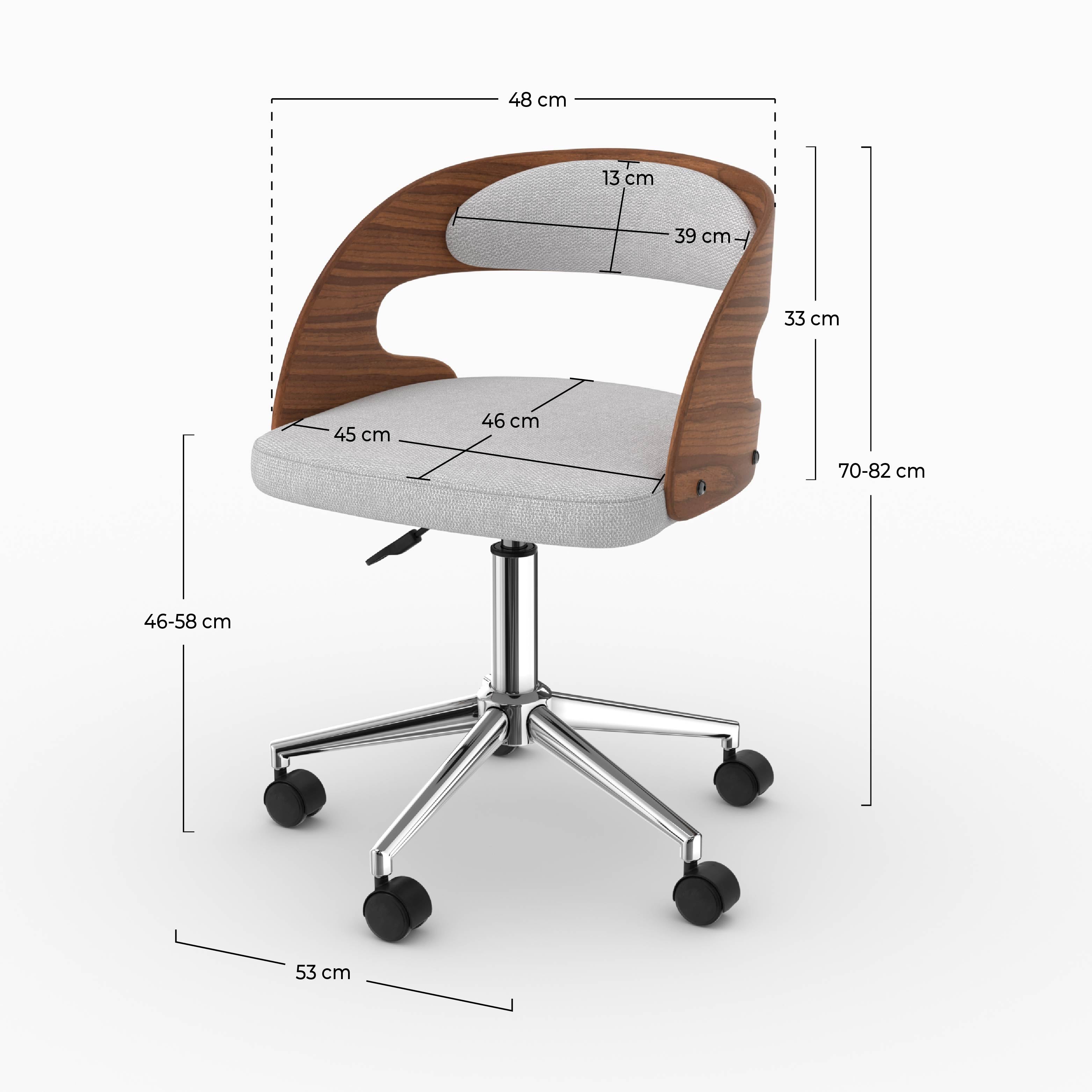Chaise de bureau Louis gris clair