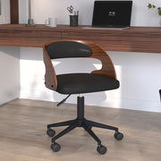 chaise de bureau noire louis bois pu noir roulette reglable