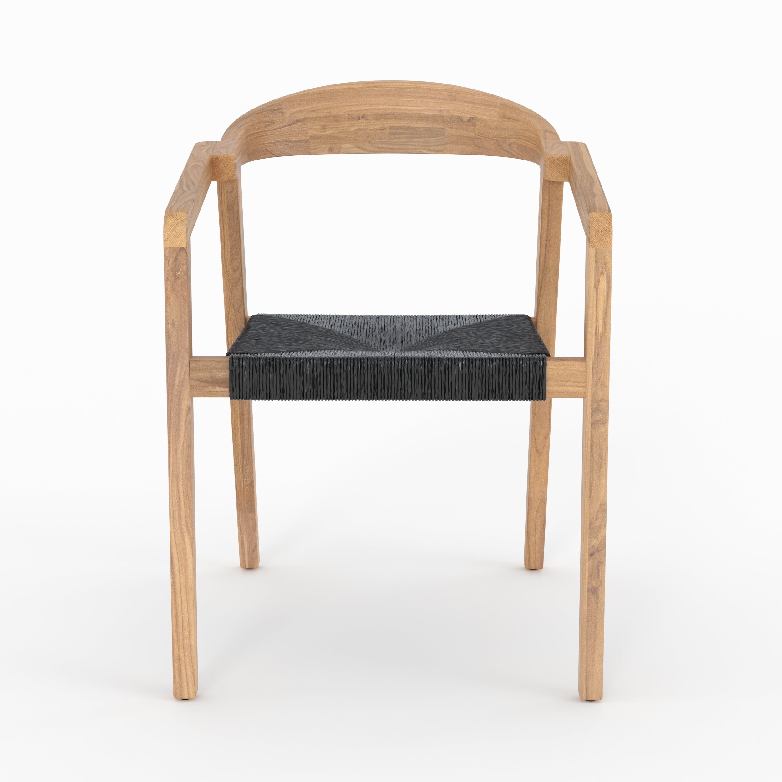 chaise de jardin en bois de teck recycle et rotin synthetique malio