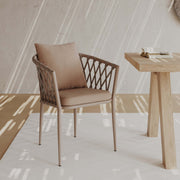 Chaise de jardin métal taupe dulcy