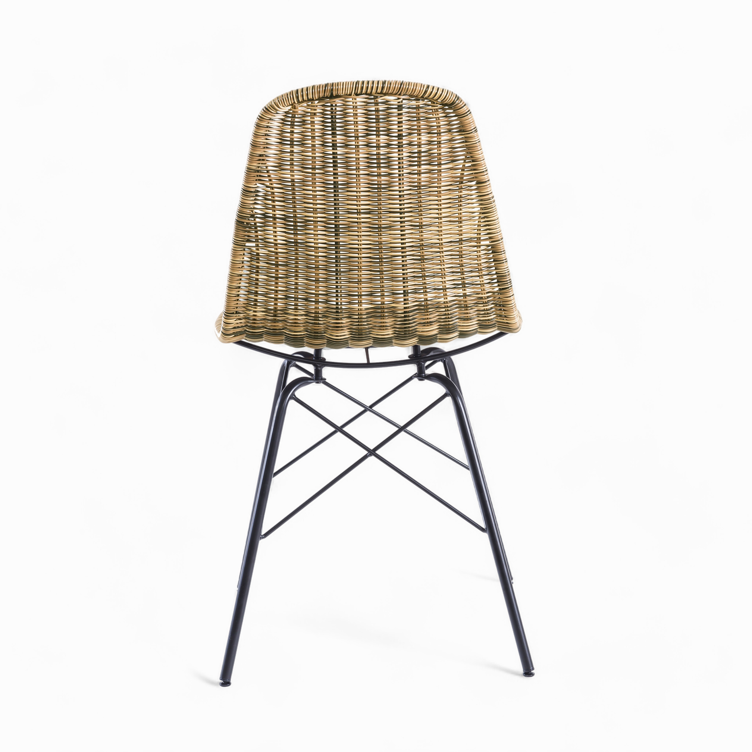 sedia da giardino in resina intrecciata tiptur set di 2