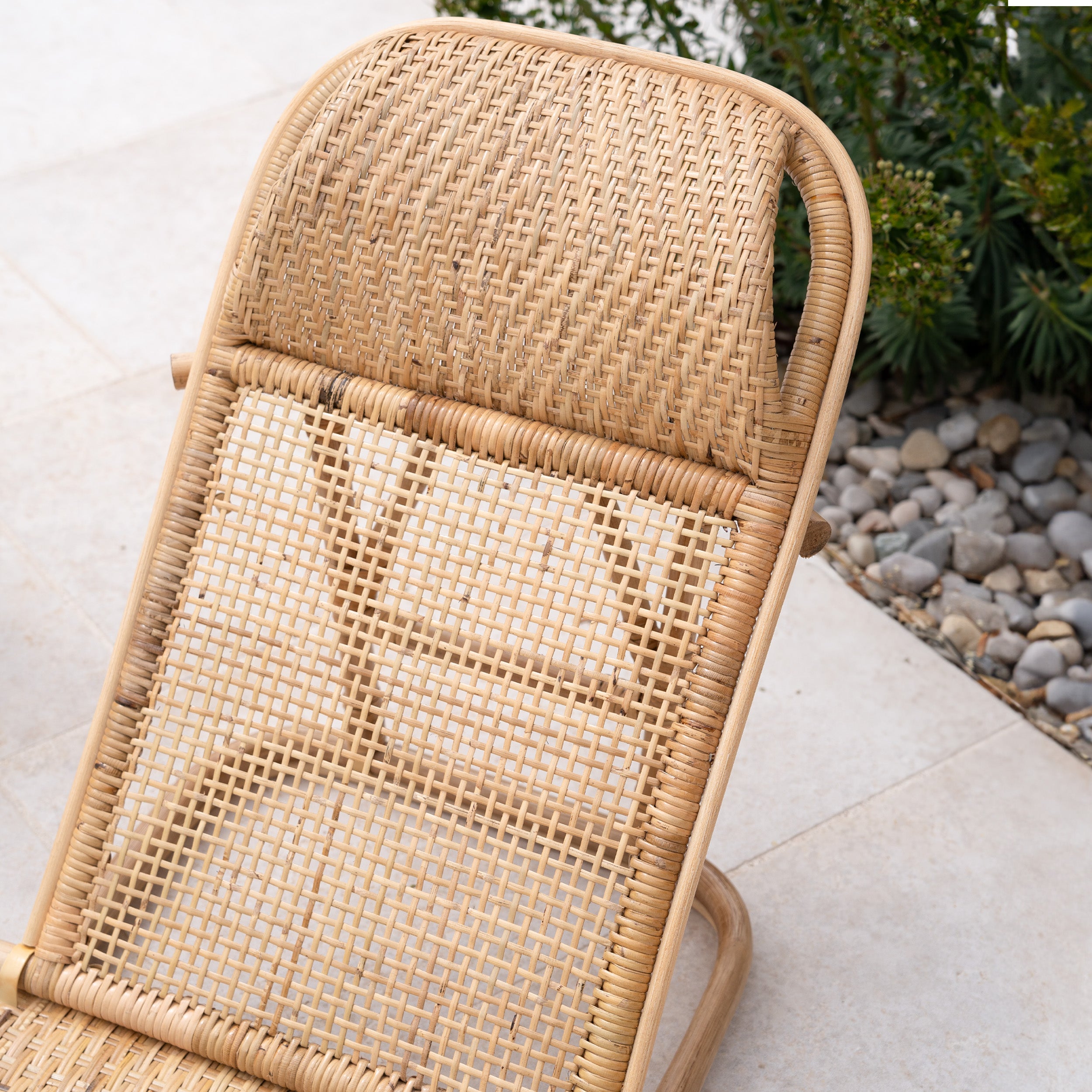 sedia da spiaggia in rattan pieghevole favignana