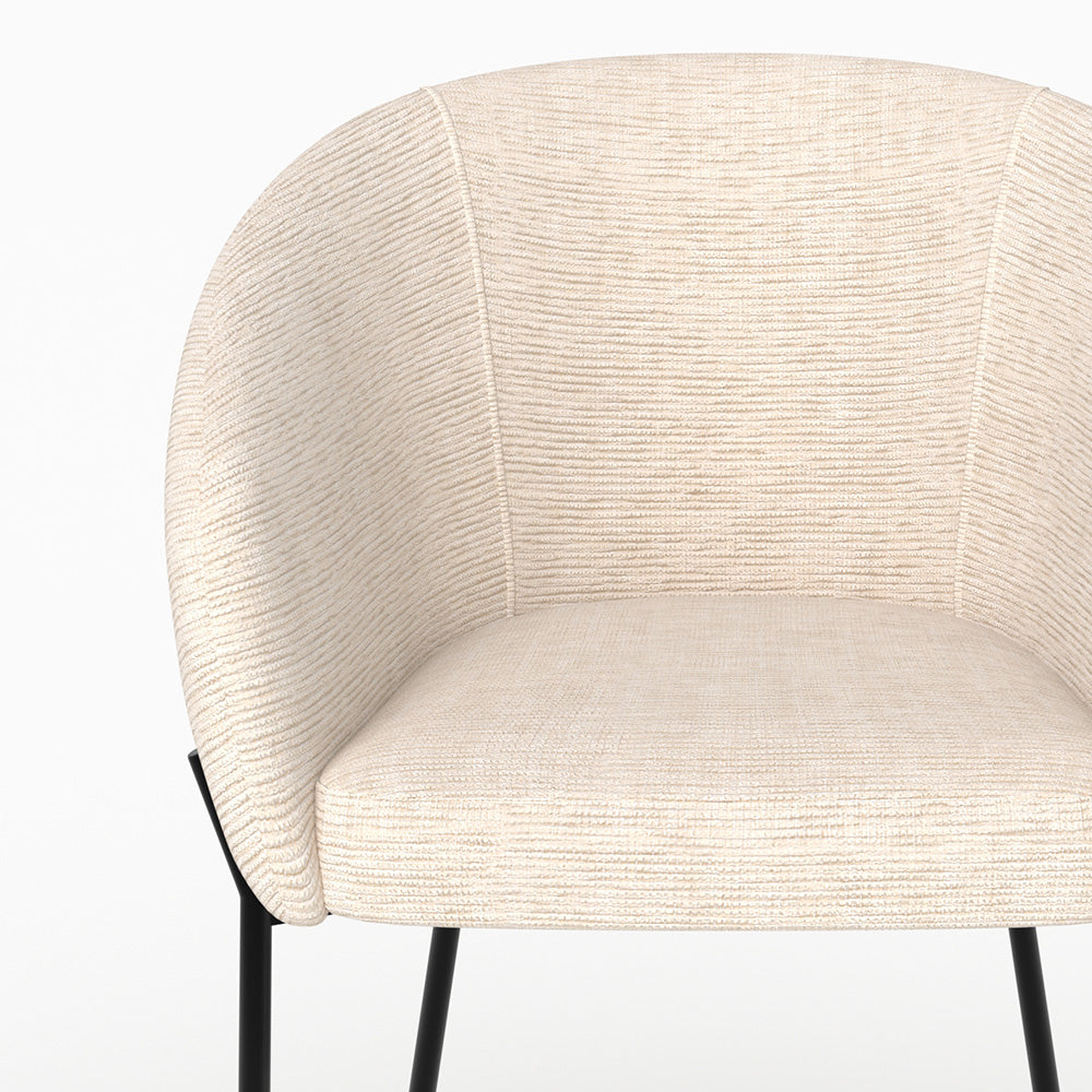 Chaise de salle a manger Andy blanc chiné