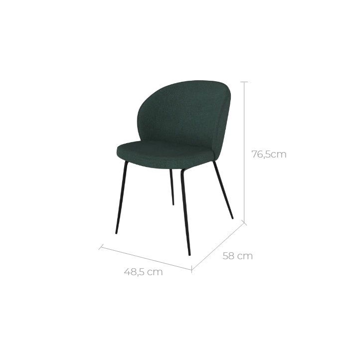sedia da pranzo verde groom