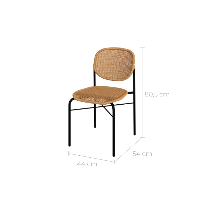 chaise duo interieur exterieur naturelle messa