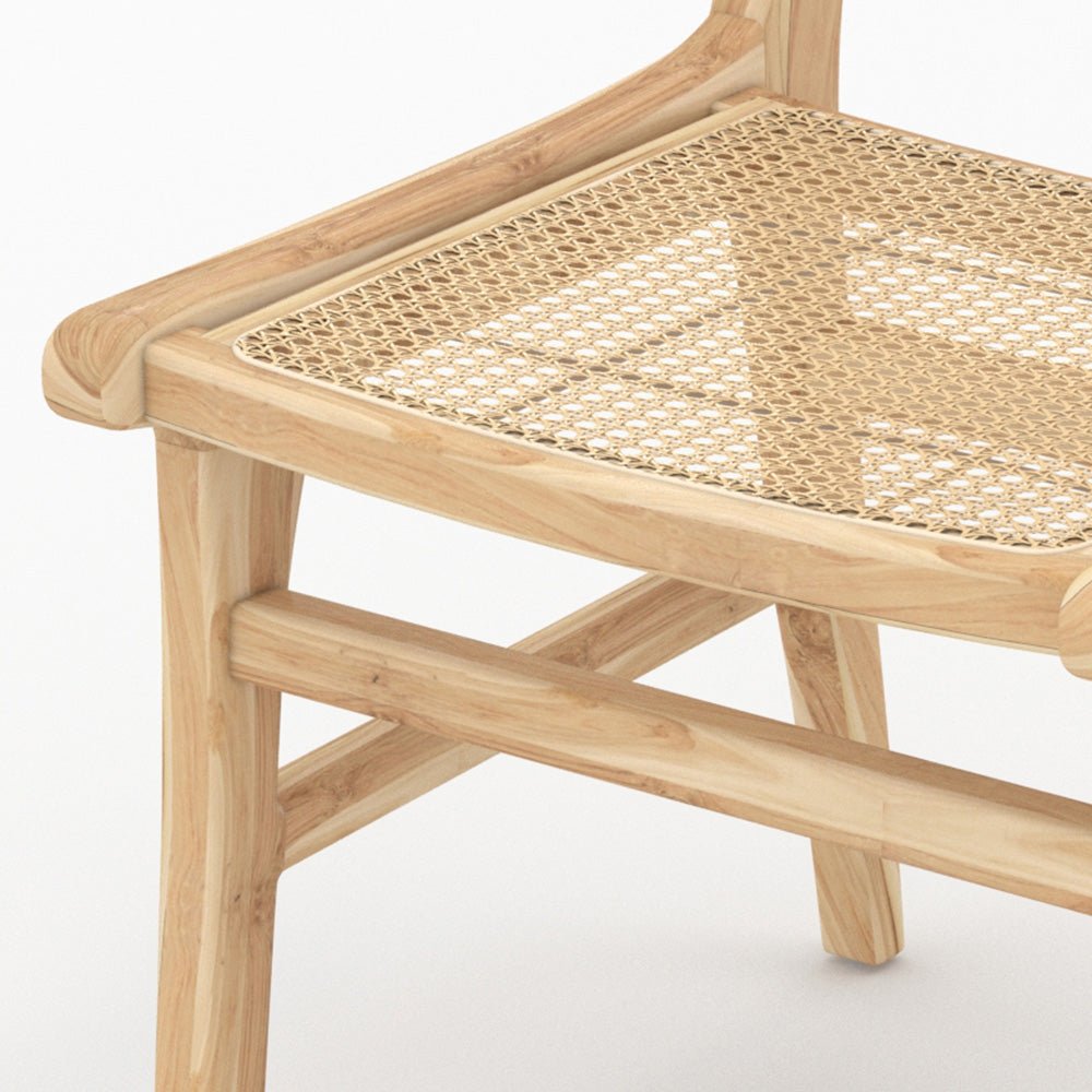 sedia duo kyla legno e rattan