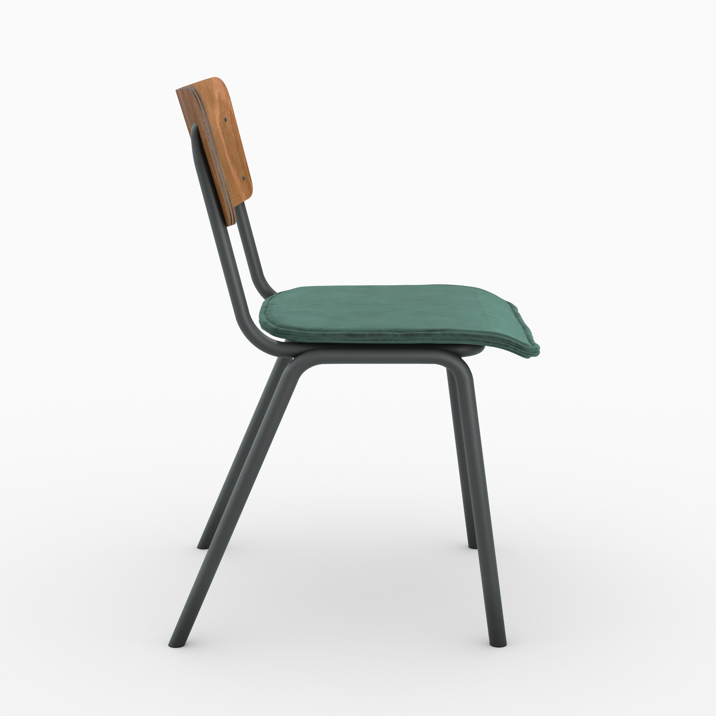Chaise Nico en velours vert (lot de 2)