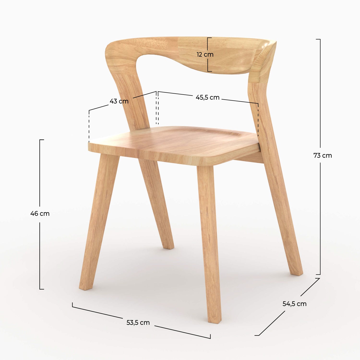 sedia in legno chiaro vega