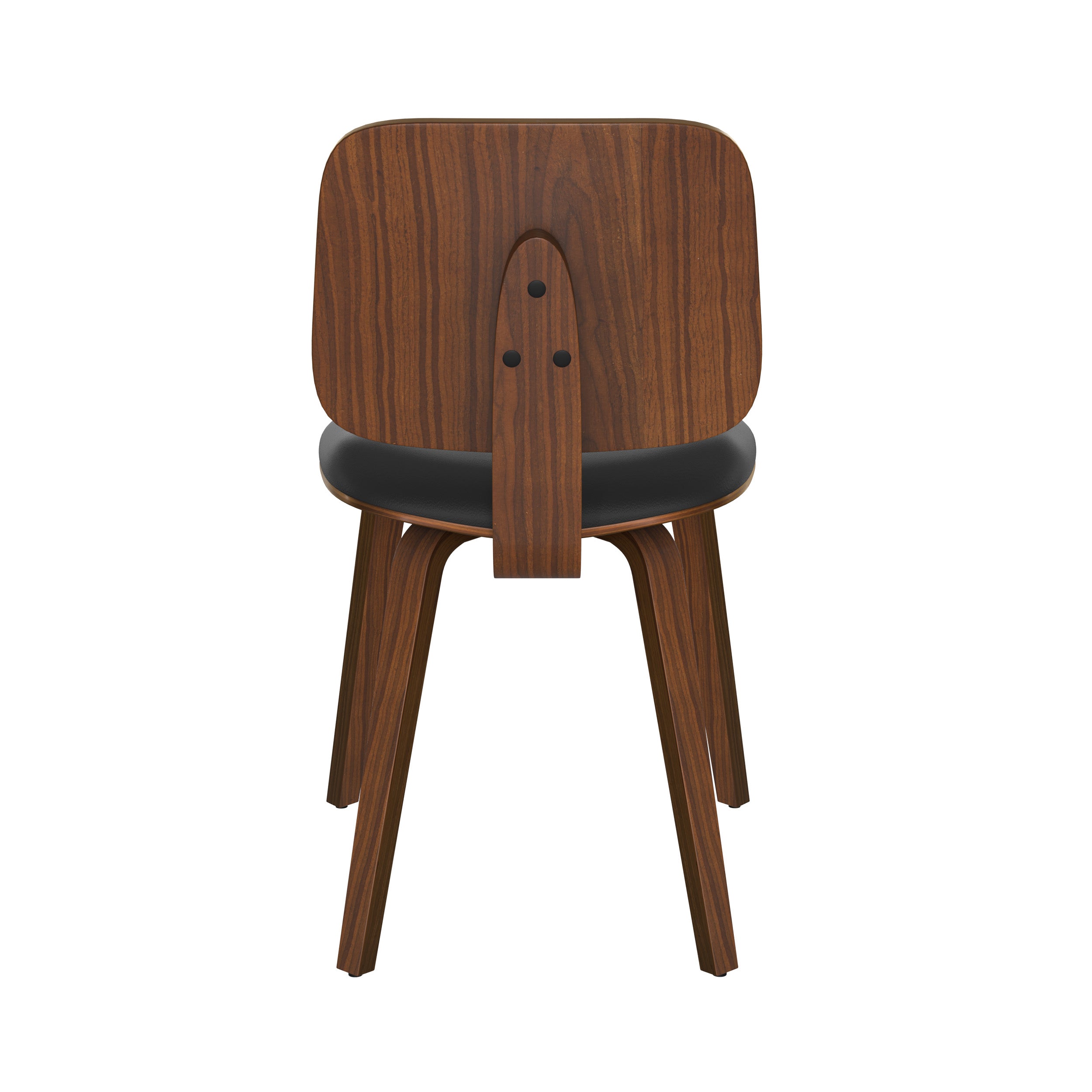 sedia in legno di noce flow tessuto nero