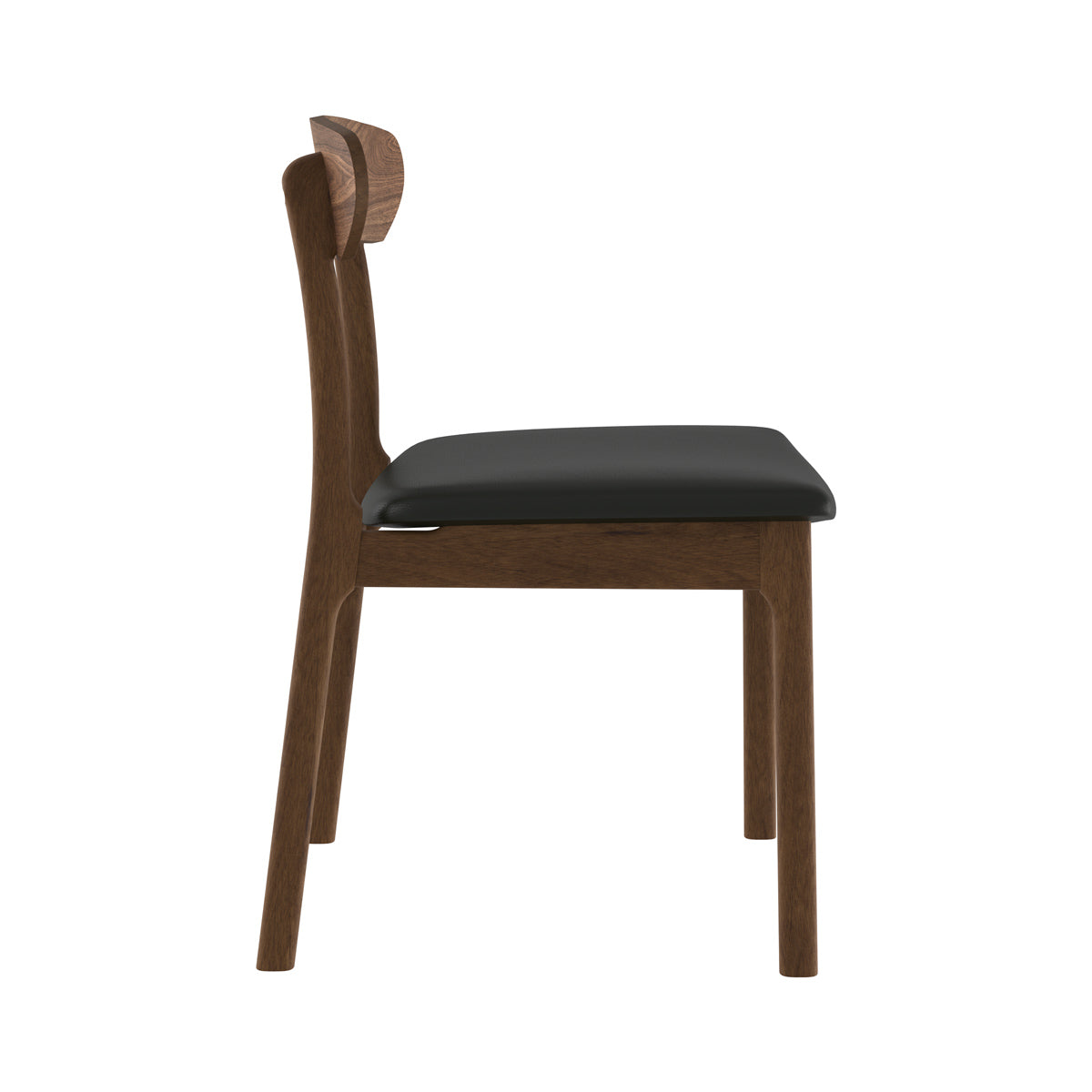 sedia in ecopelle e legno set di 2 lana