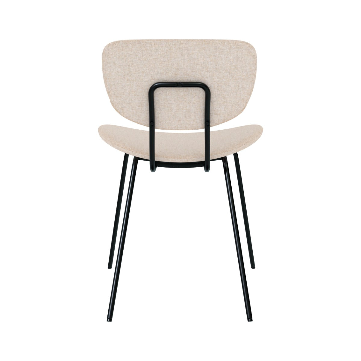 sedia in tessuto beige con piedi in metallo set di 2 verger_1