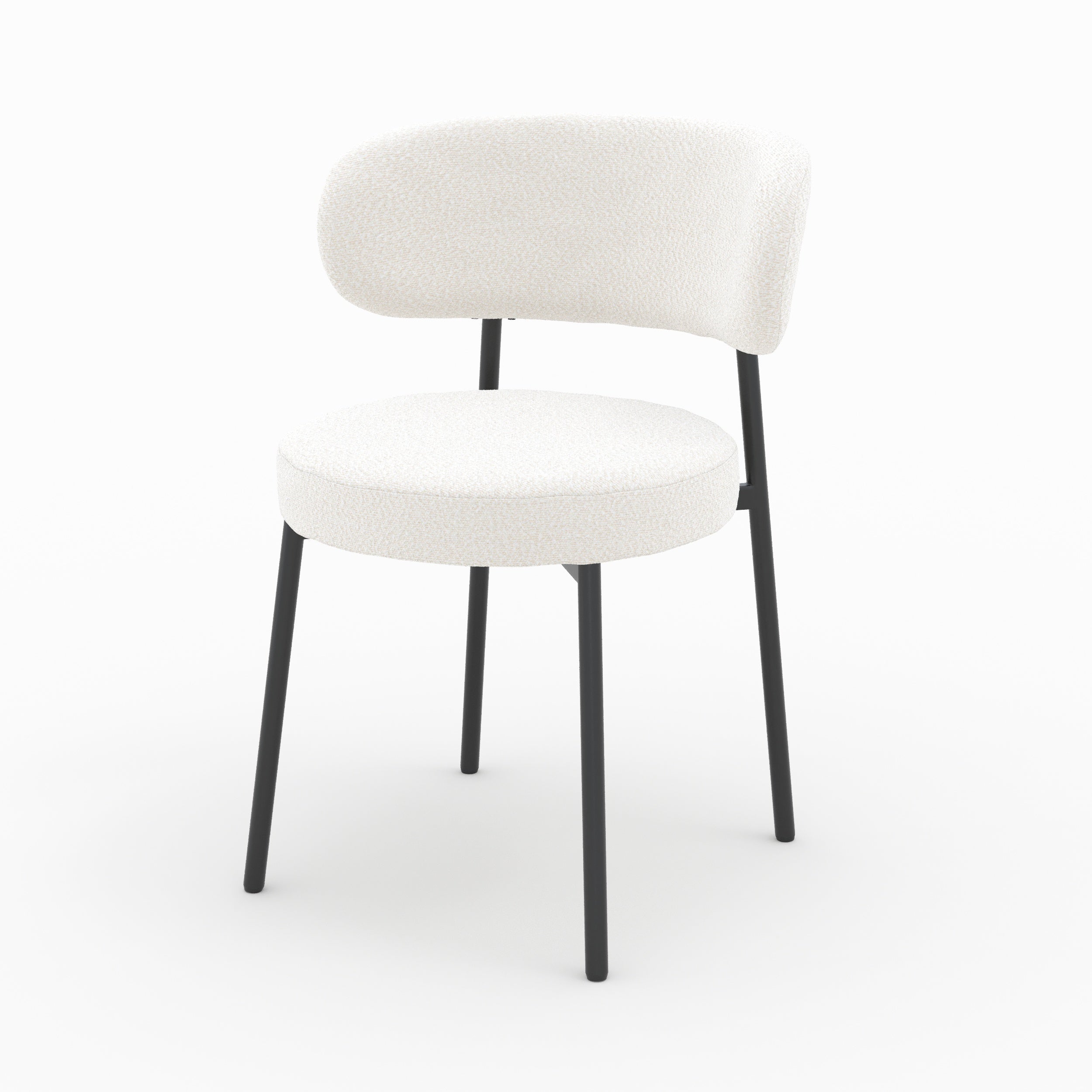 sedia in tessuto boucle beige set di 2 maelie_1
