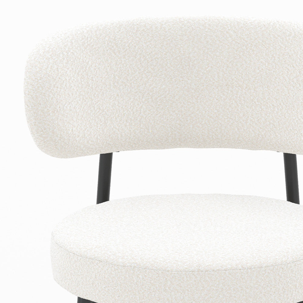 sedia in tessuto bouclé beige maelie set di 2_1