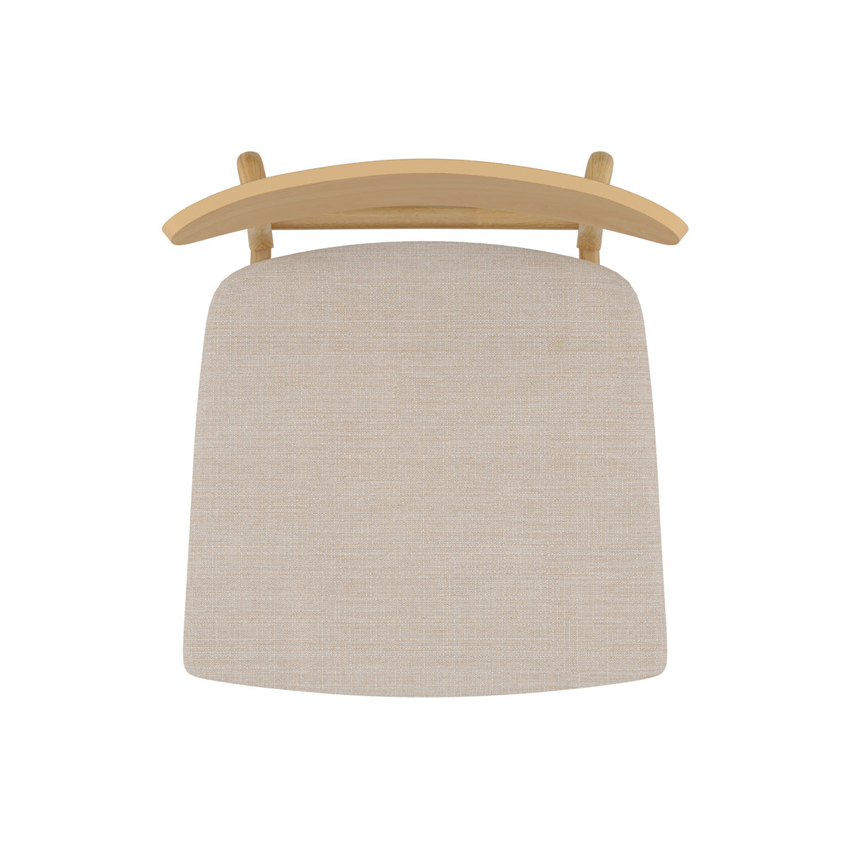 set di 2 sedie in tessuto e legno lana