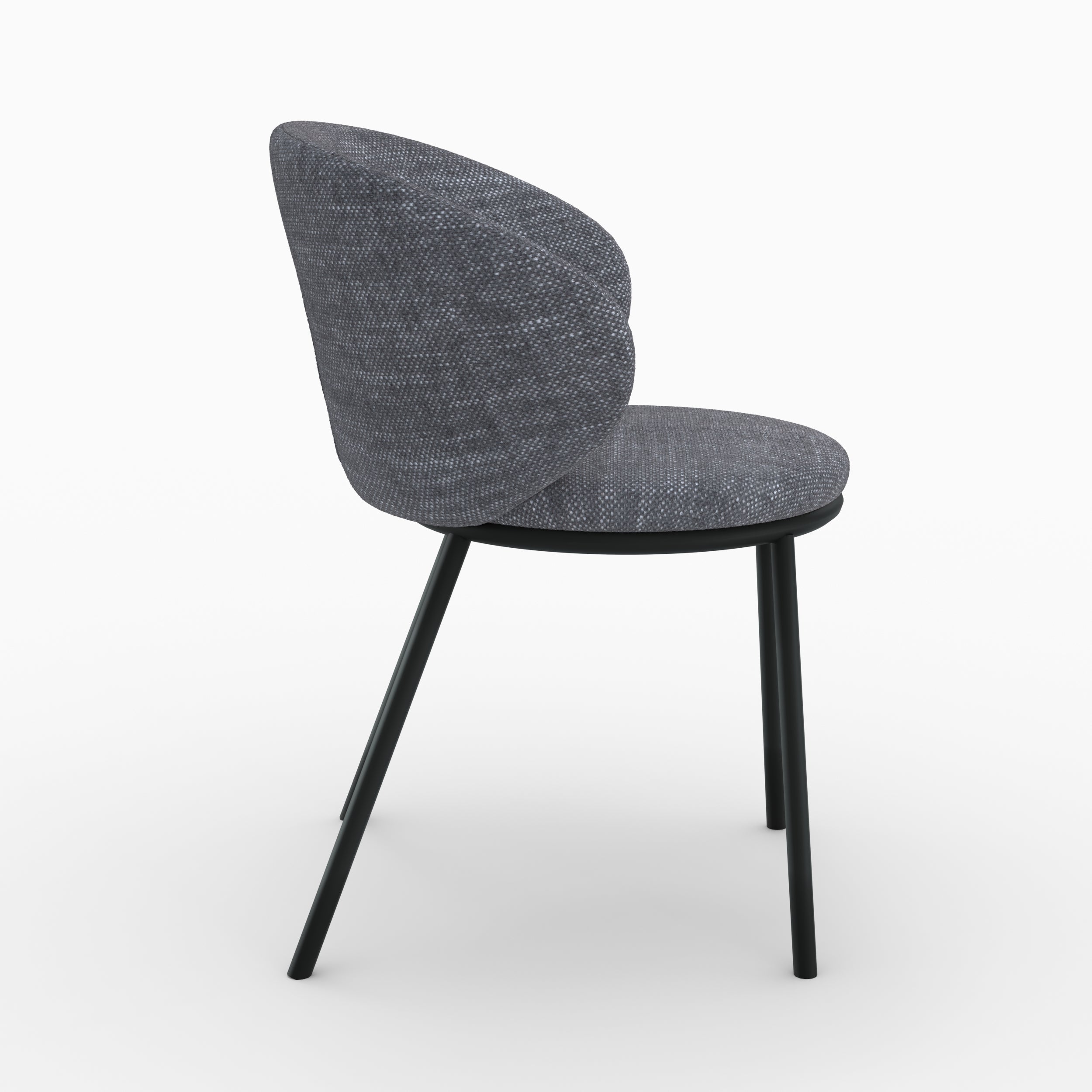 sedia in tessuto grigio angele