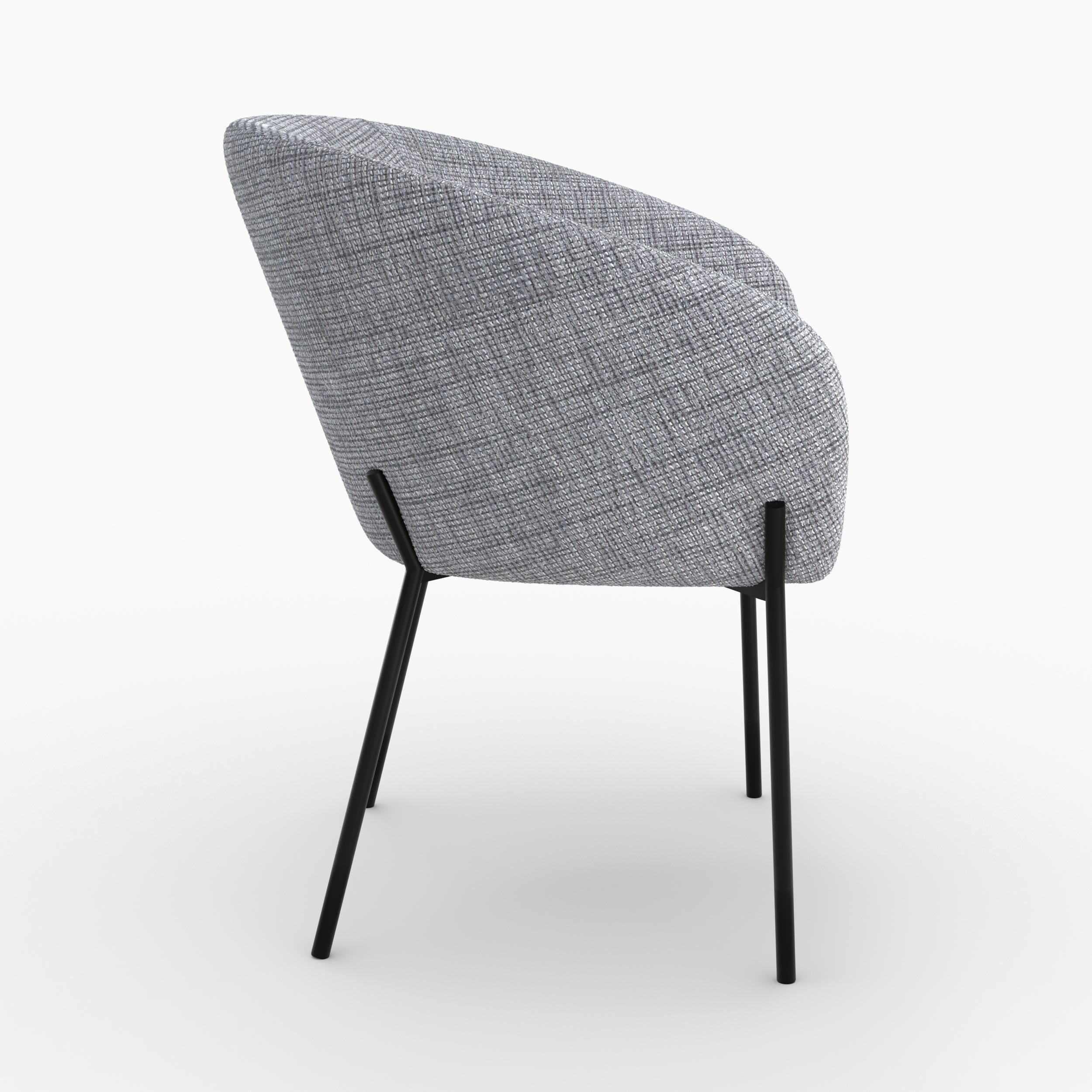 sedia in tessuto grigio cinese andy