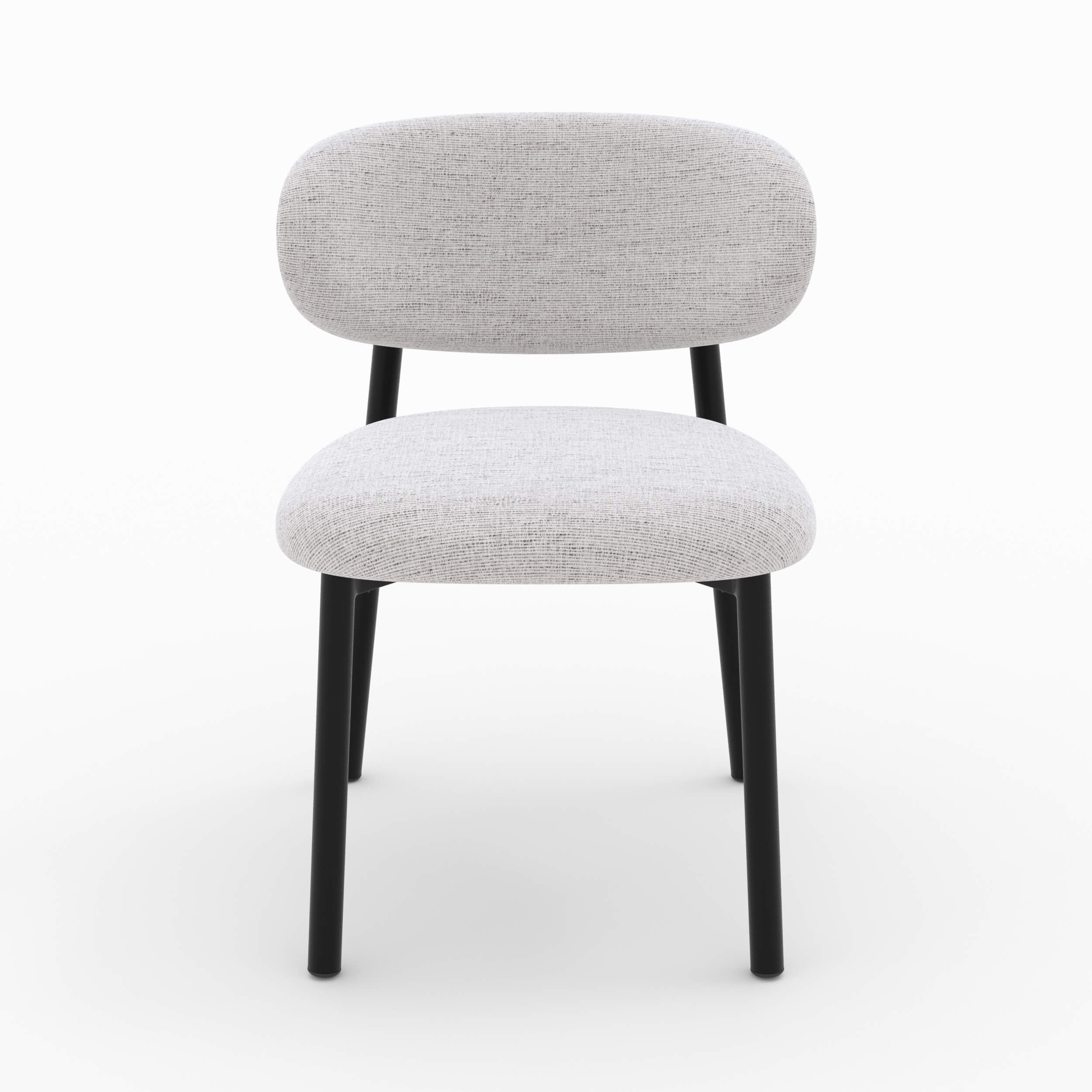 sedia in tessuto grigio chiaro Cina set di 2 nao