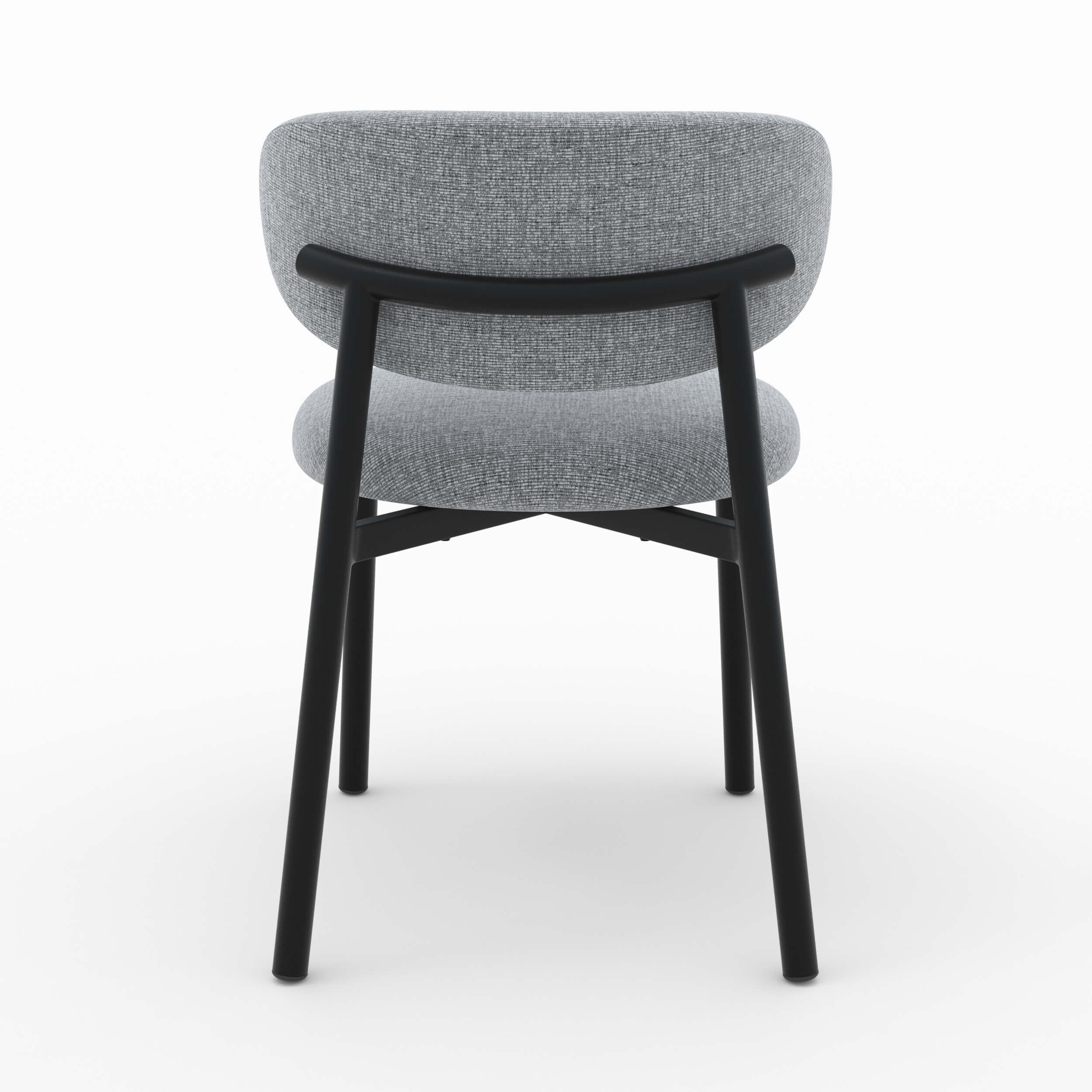 sedia in tessuto grigio scuro Cina set di 2 nao