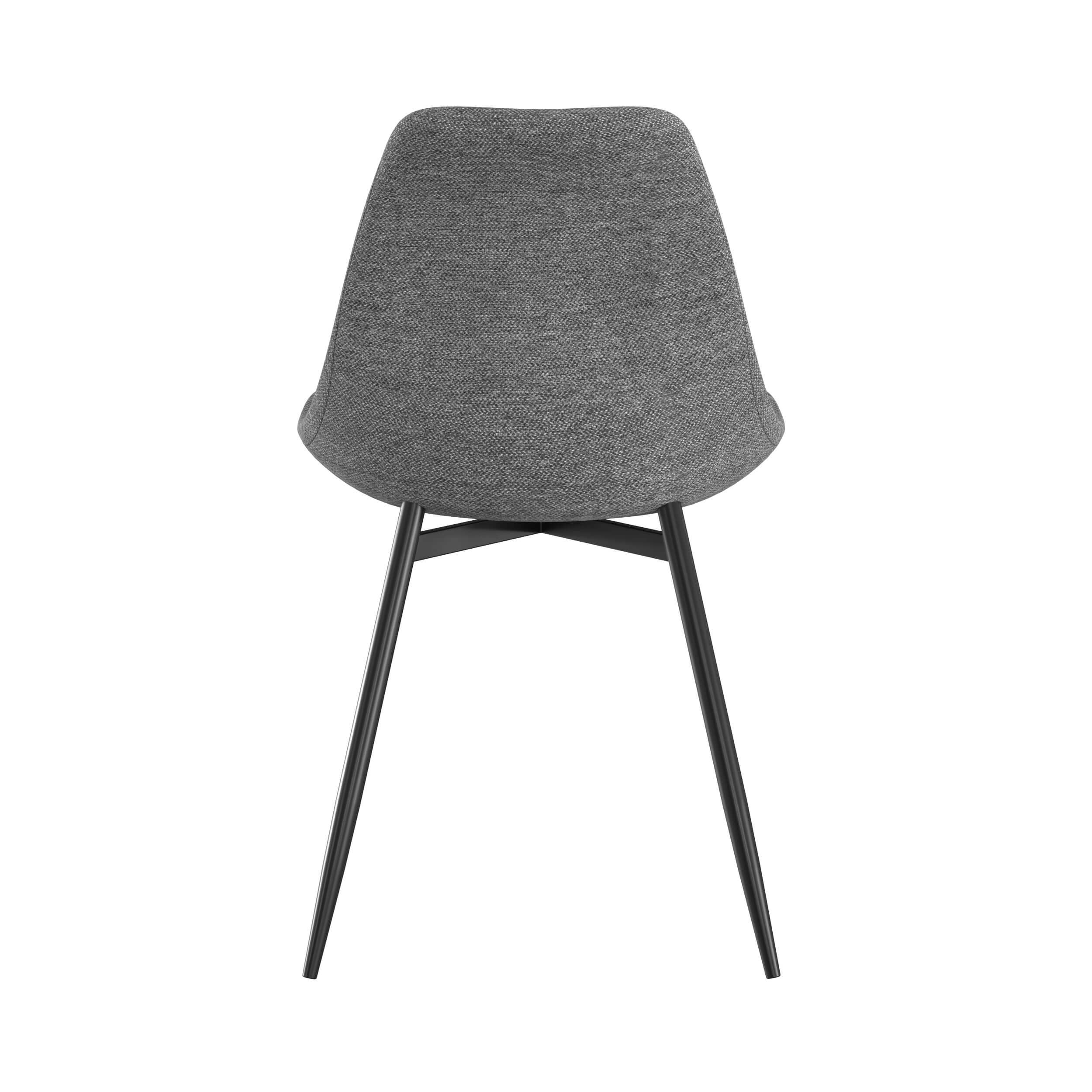 sedia in tessuto grigio scuro Cina set da 2 gambe in metallo flippi