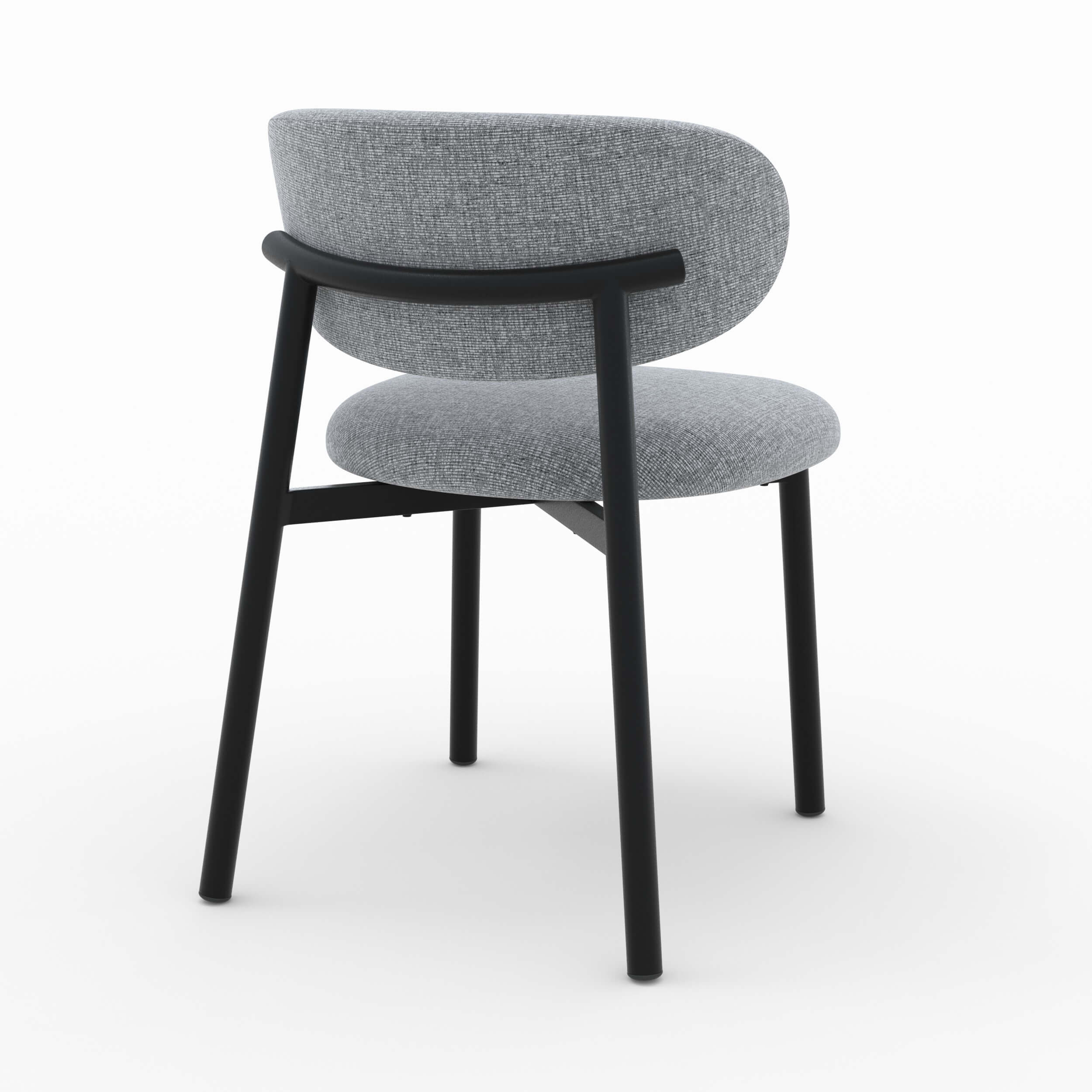 sedia in tessuto grigio scuro cina nao set di 2